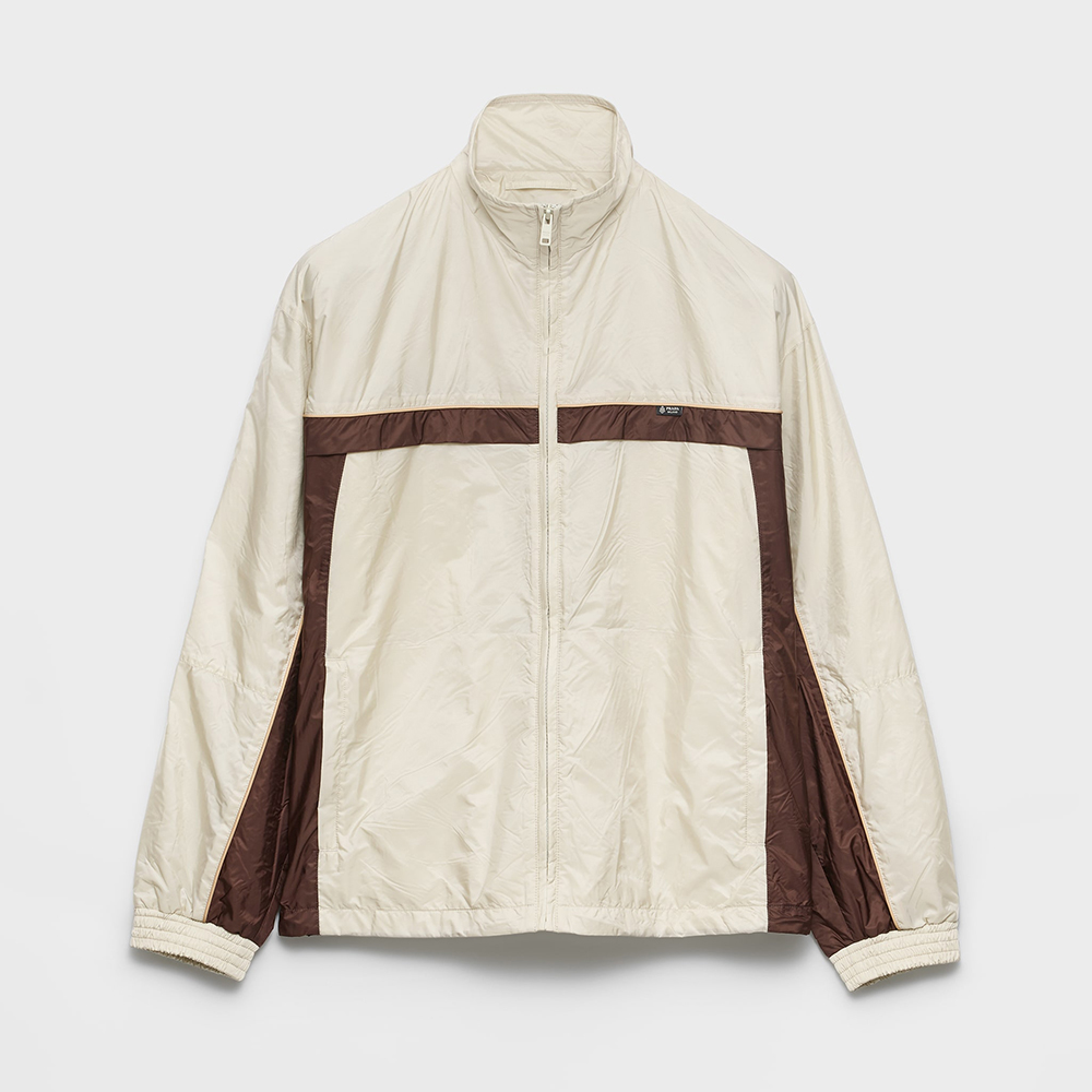 Prada white Clothing PRADA Chalk White ebony Re-nylon Jacket #389925 | Nigo Office