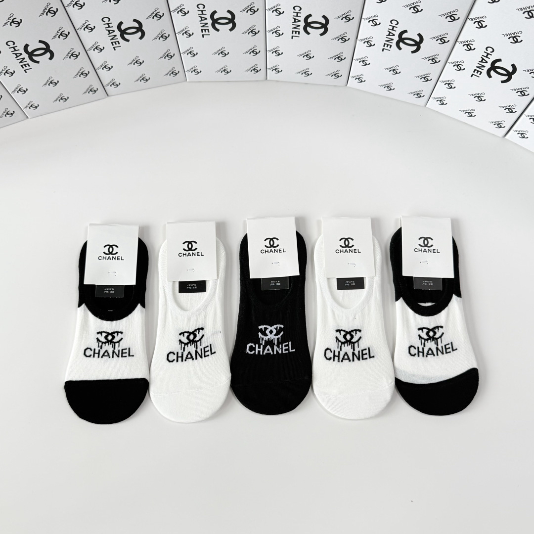 [TOP] CHANEL Socks - 5 Pieces as a Set - 711 Luxury