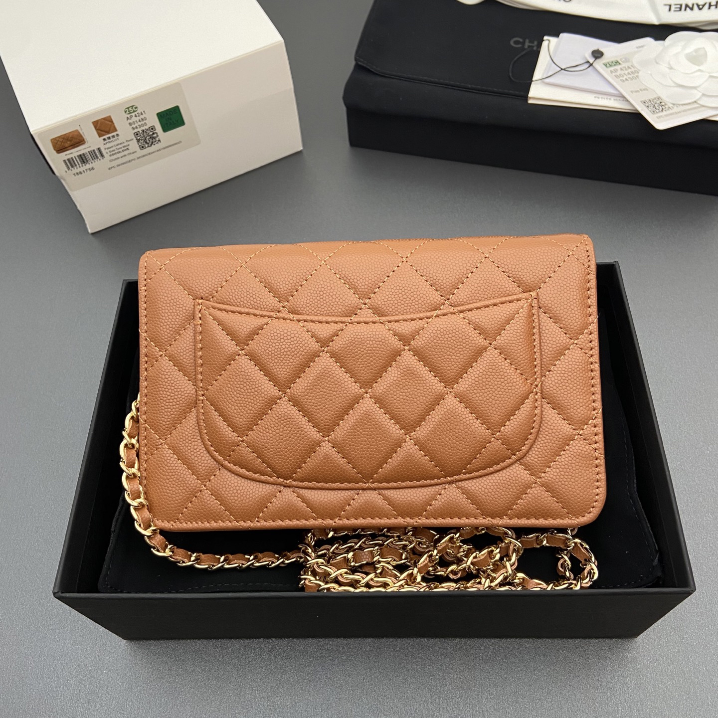 [TOP] CHANEL Woc Bag  20-13-3.5cm - Caramel