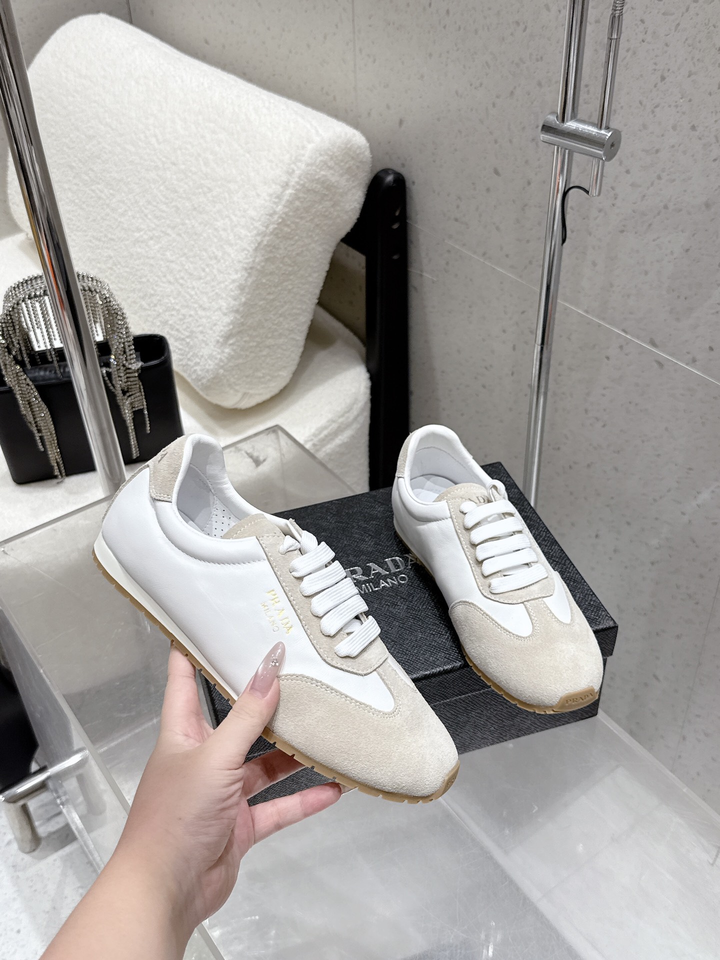 [TOP] PRADA Casual Shoes - Beige - 711 Luxury