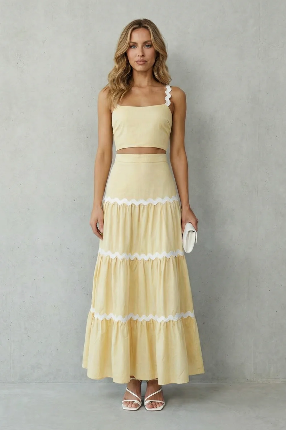 Marivelle – Wave trim summer set – Skirt set