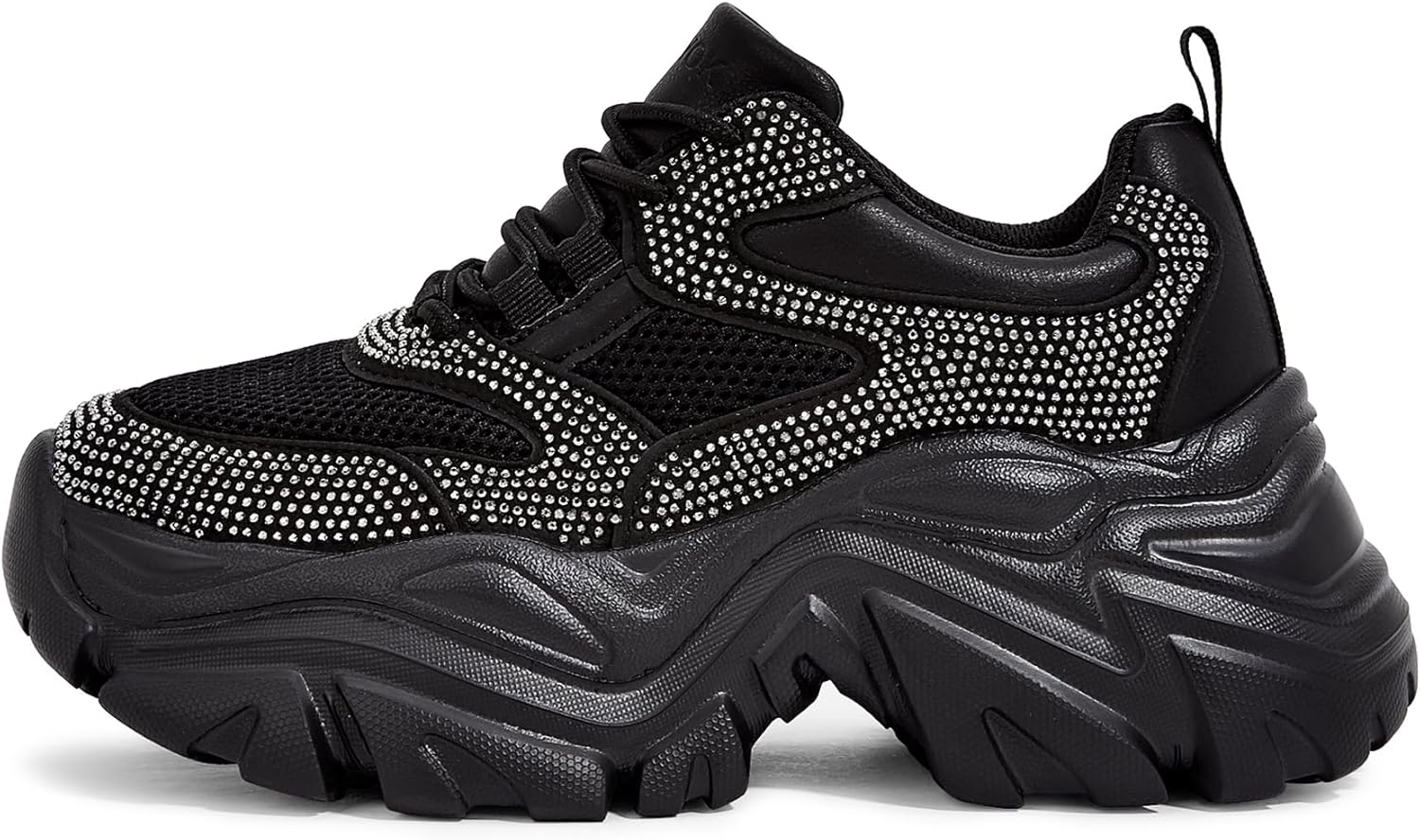 K KIP WOK Chunky Sneakers for Women Fashion Platform White Leather Casual Dad Shoes Comfortable Wedge Walking Sport Sneakers