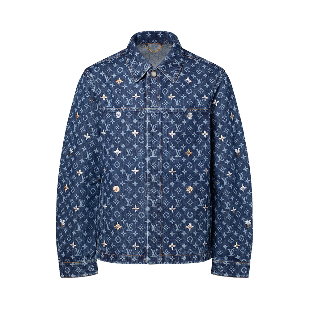 Louis Vuitton Clothing LOUIS VUITTON Monogram Embroidered Denim Overshirt and Skate Pants #378790 View 2 | Nigo Office