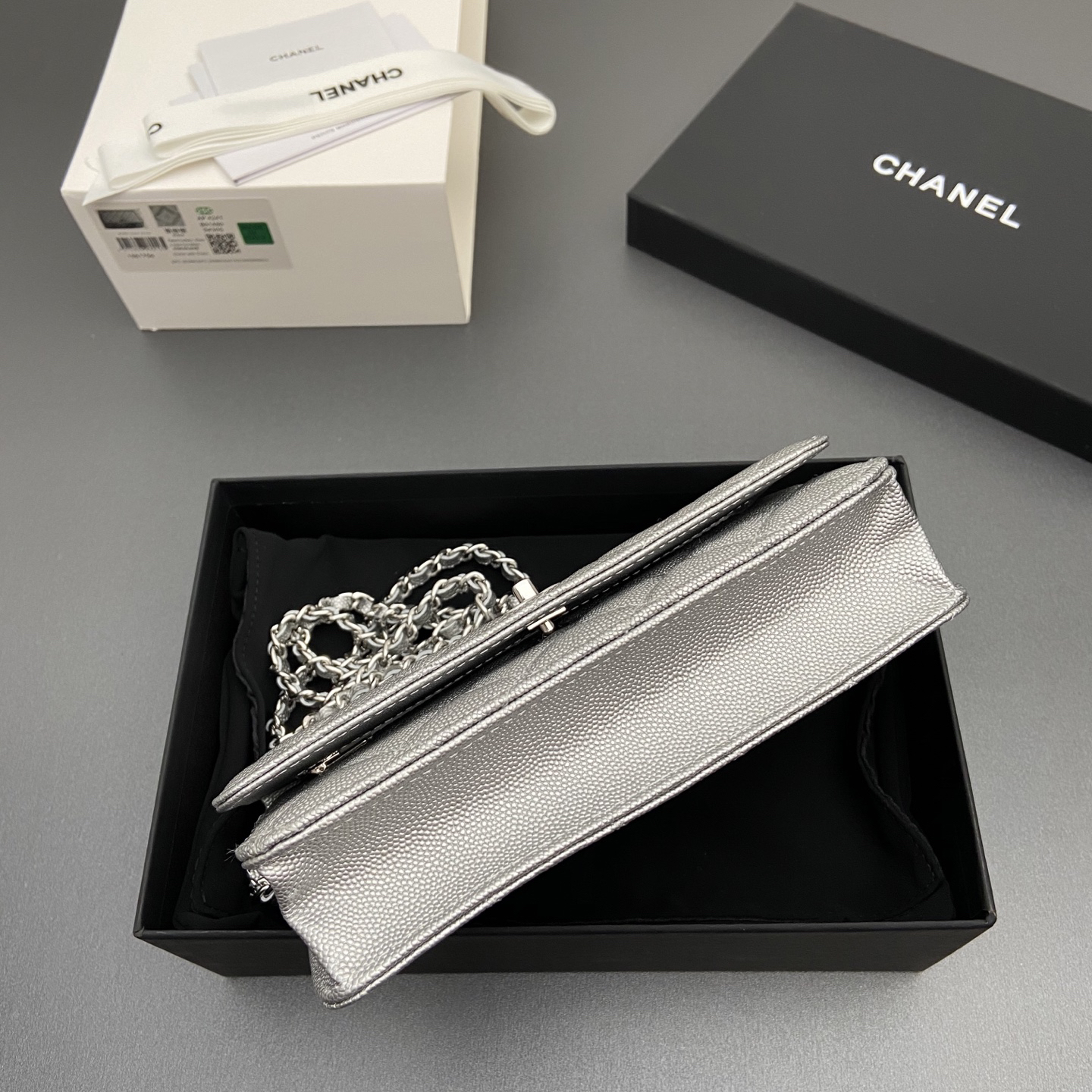 [TOP] CHANEL Woc Bag  20-13-3.5cm - Sliver