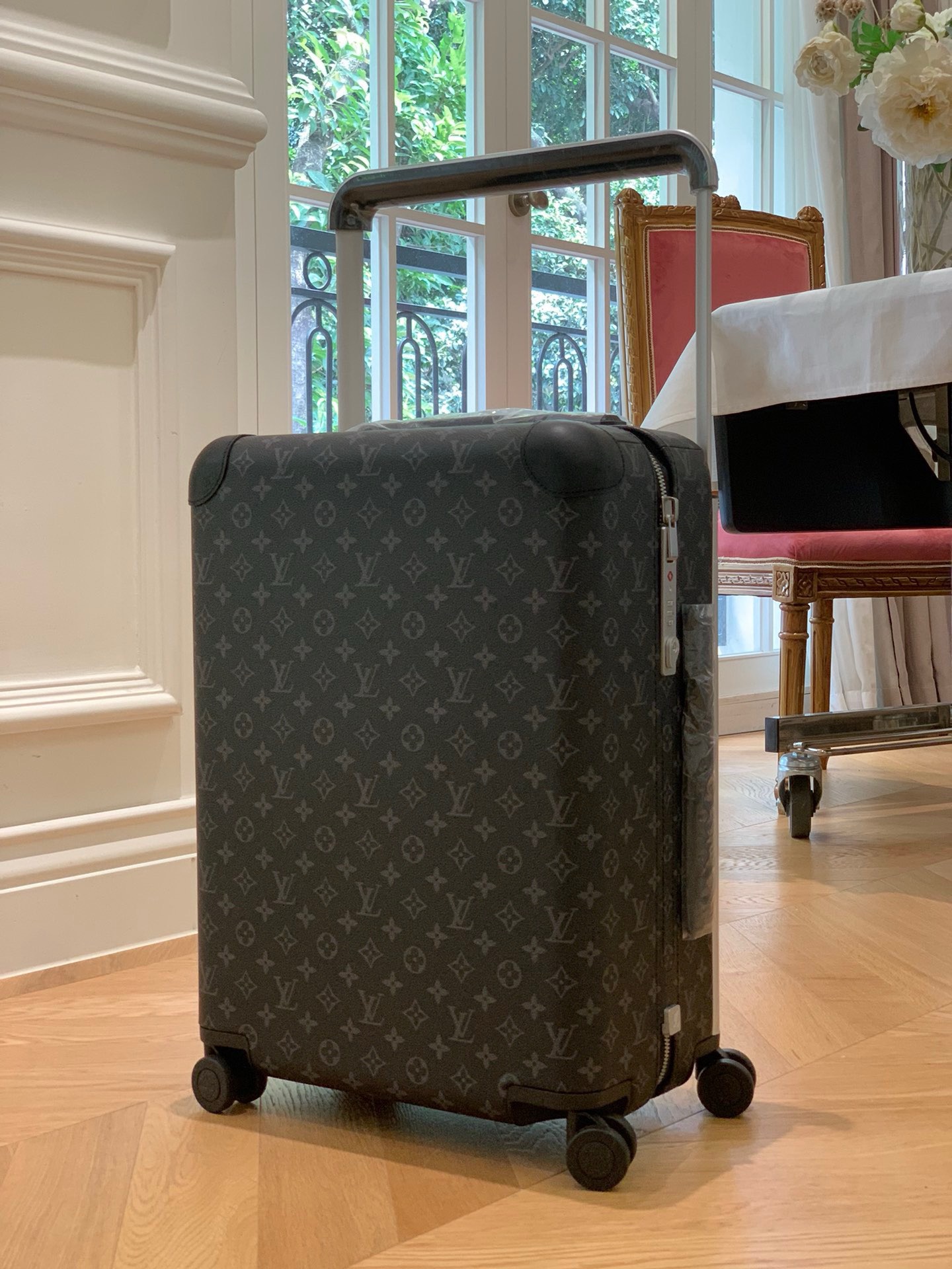 [TOP] Louis Vuitton LV Rolling Luggage Horizon 55 - Black - 711 Luxury