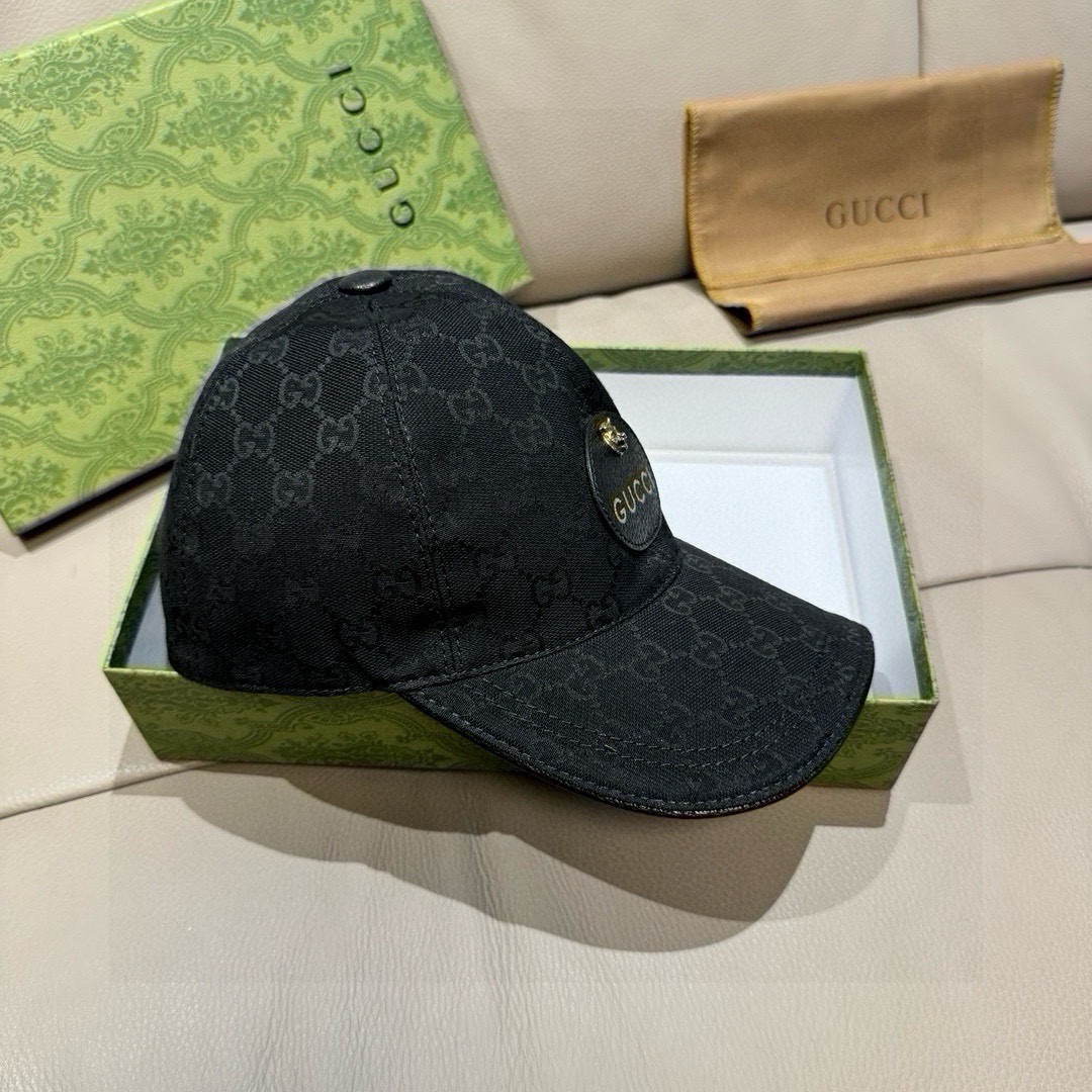 [TOP] GUCCI Baseball Cap - Black - 711 Luxury