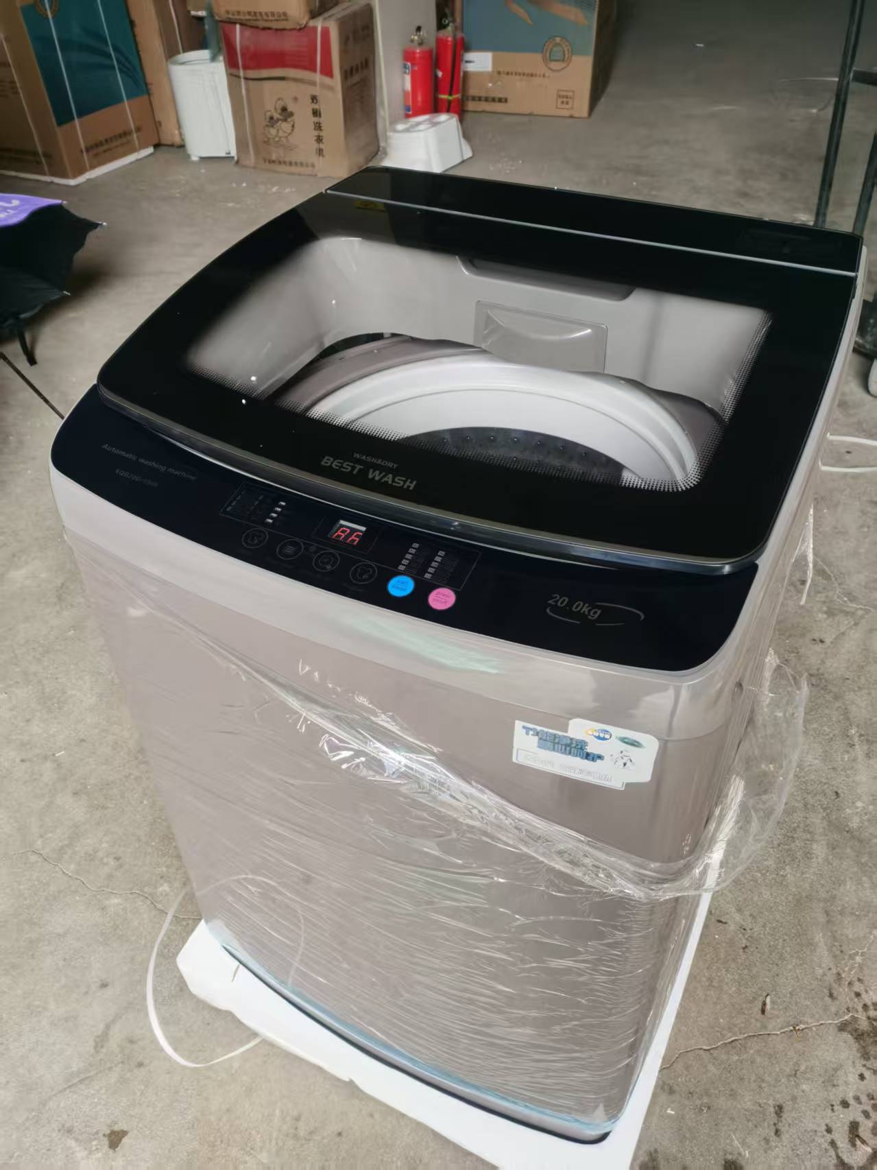 20kg fully automatic washing machine with glass door - 0.56 CBM