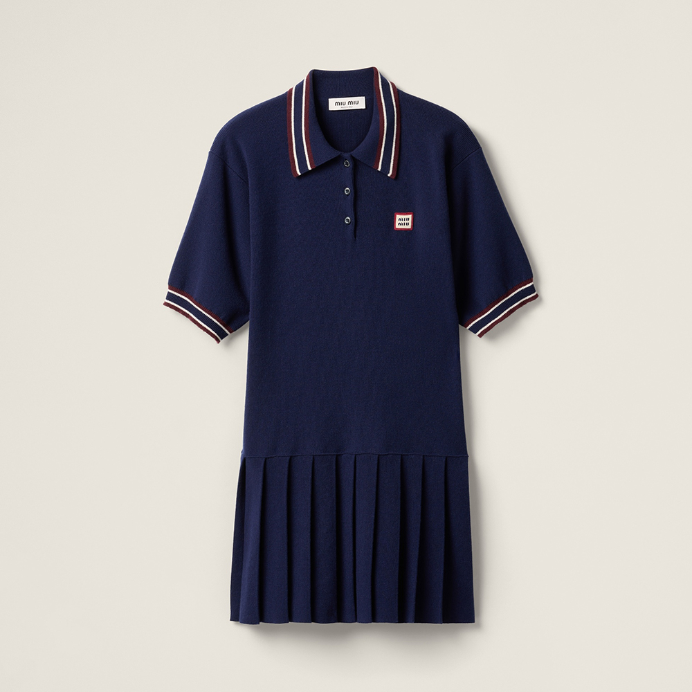 MiuMiu Wool and Cashmere Polo Dress #380350