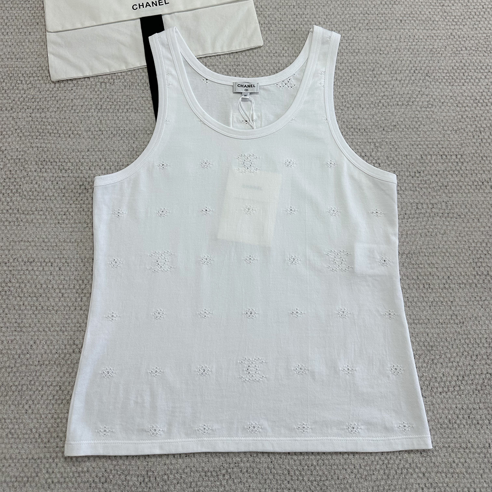 Chanel white Clothing Chanel Top-Quality Version Vest Cotton White | Nigo Office