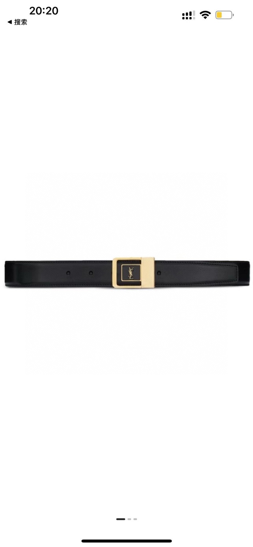 [TOP] Yves Saint Laurent YSL Belt Calfskin 3cm - Black - 711 Luxury