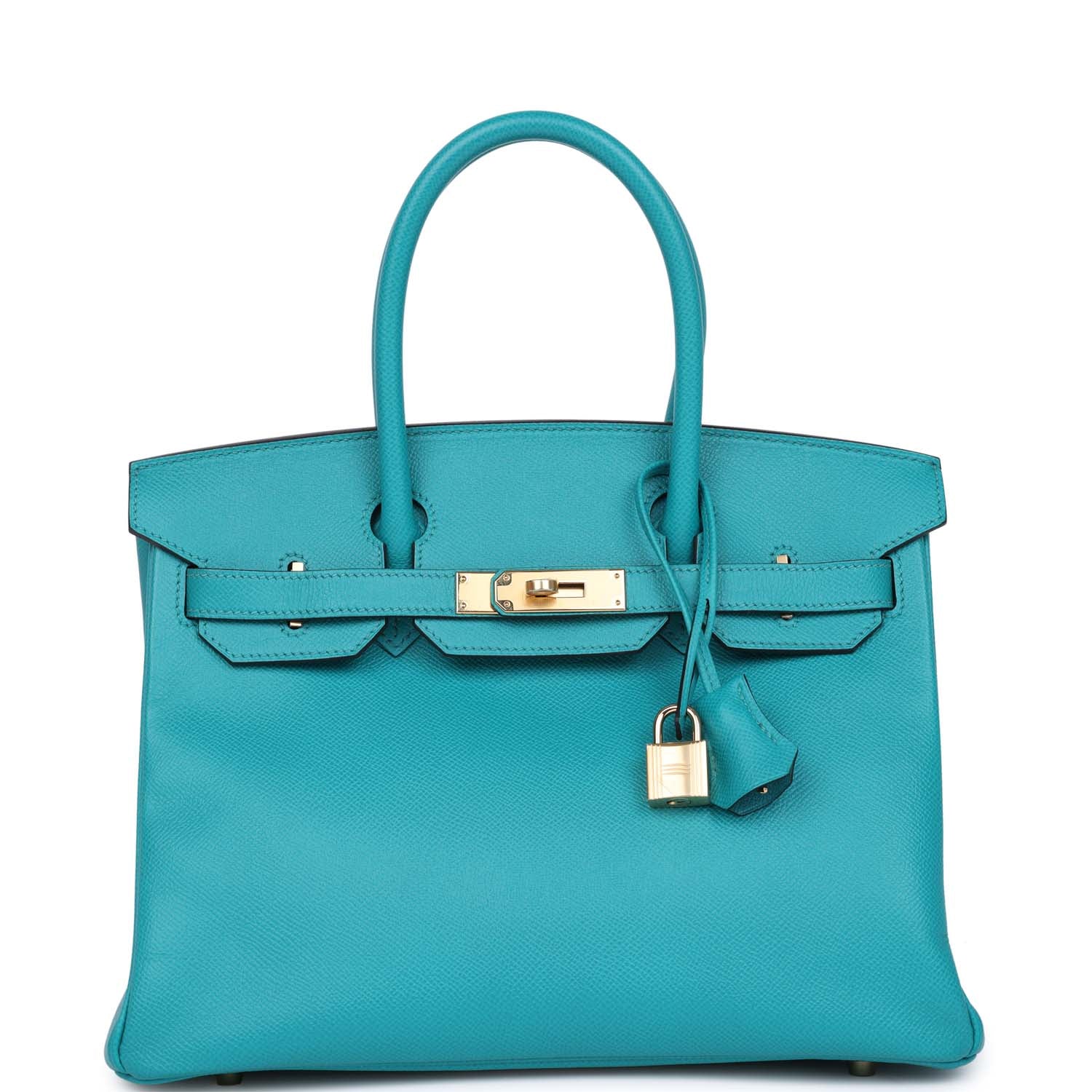 Hermes BirkinBleu Paon Epsom Gold Hardware