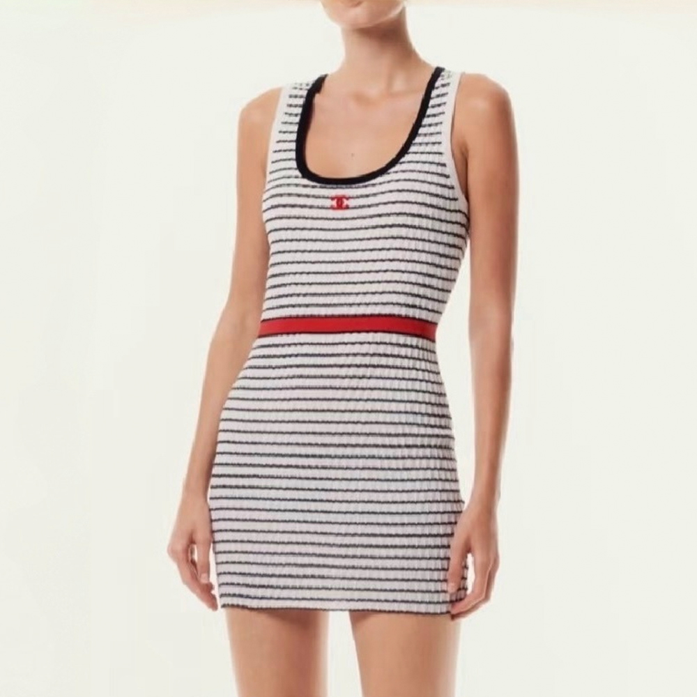 Chanel Clothing Chanel Top-quality Version Striped Knitted Tank Top Dress #242623 | Nigo Office