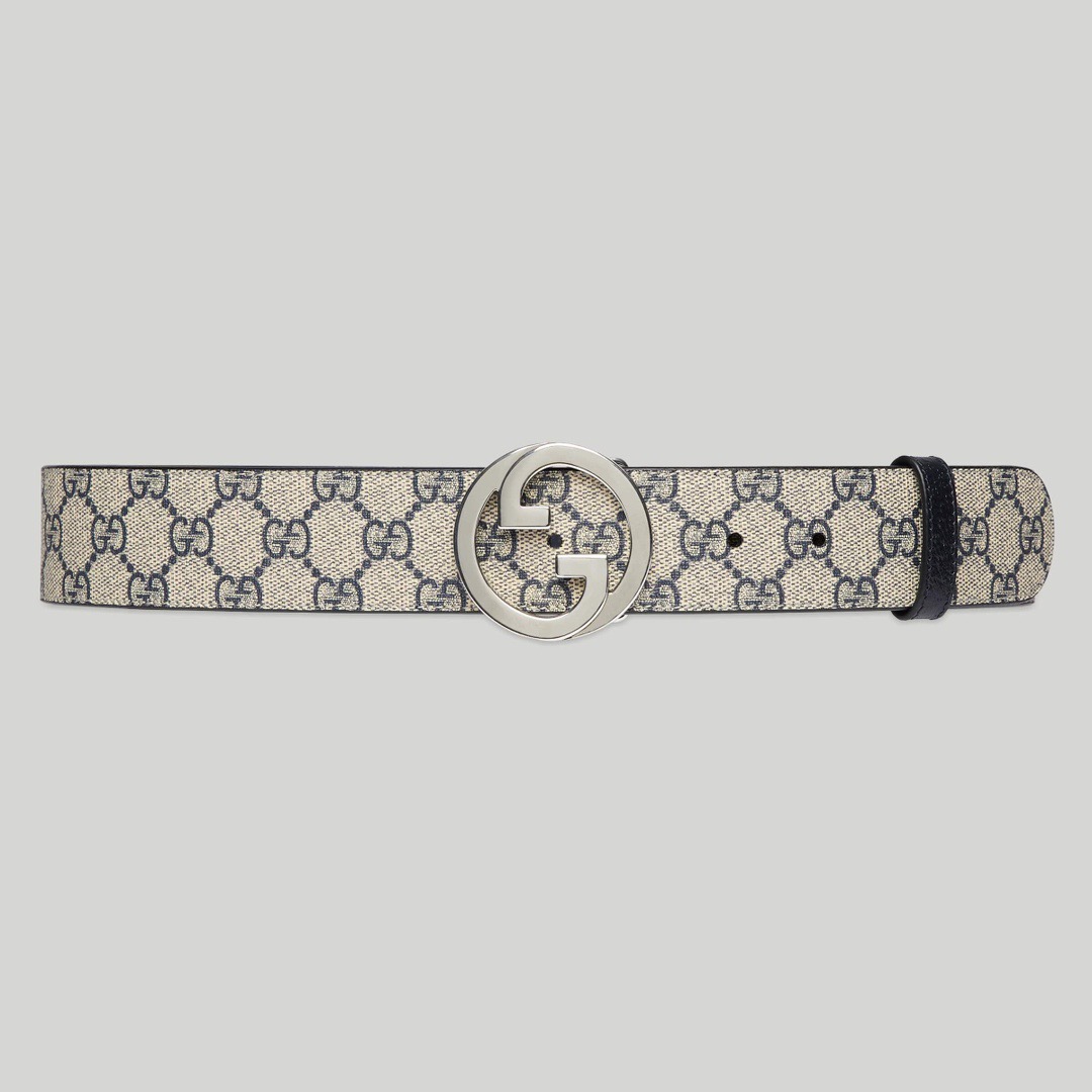 [TOP] GUCCI GG Belt 4.0cm - Black/Beige - 711 Luxury