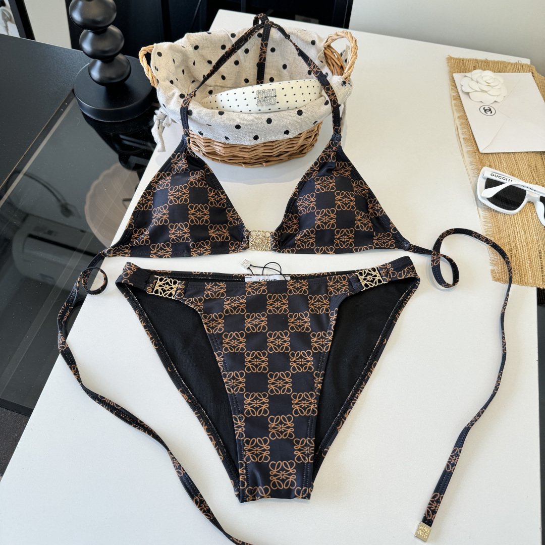 [TOP] LOEWE Bikini Swimsuit - Brown - 711 Luxury