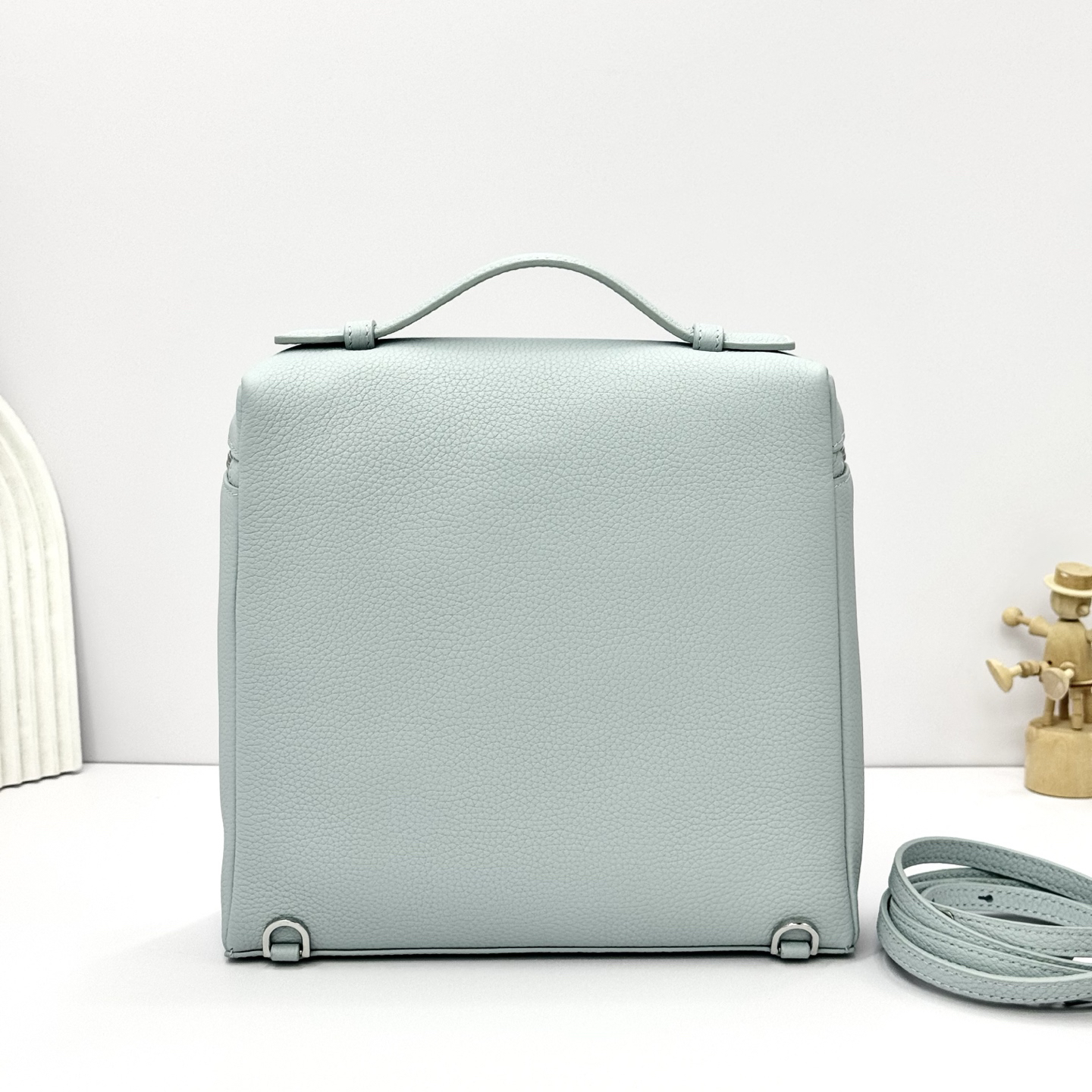 [TOP] Loro Piana Extra Poet L23.5 Backpack 21 x 23.5 x 8 cm - Blue - 711 Luxury