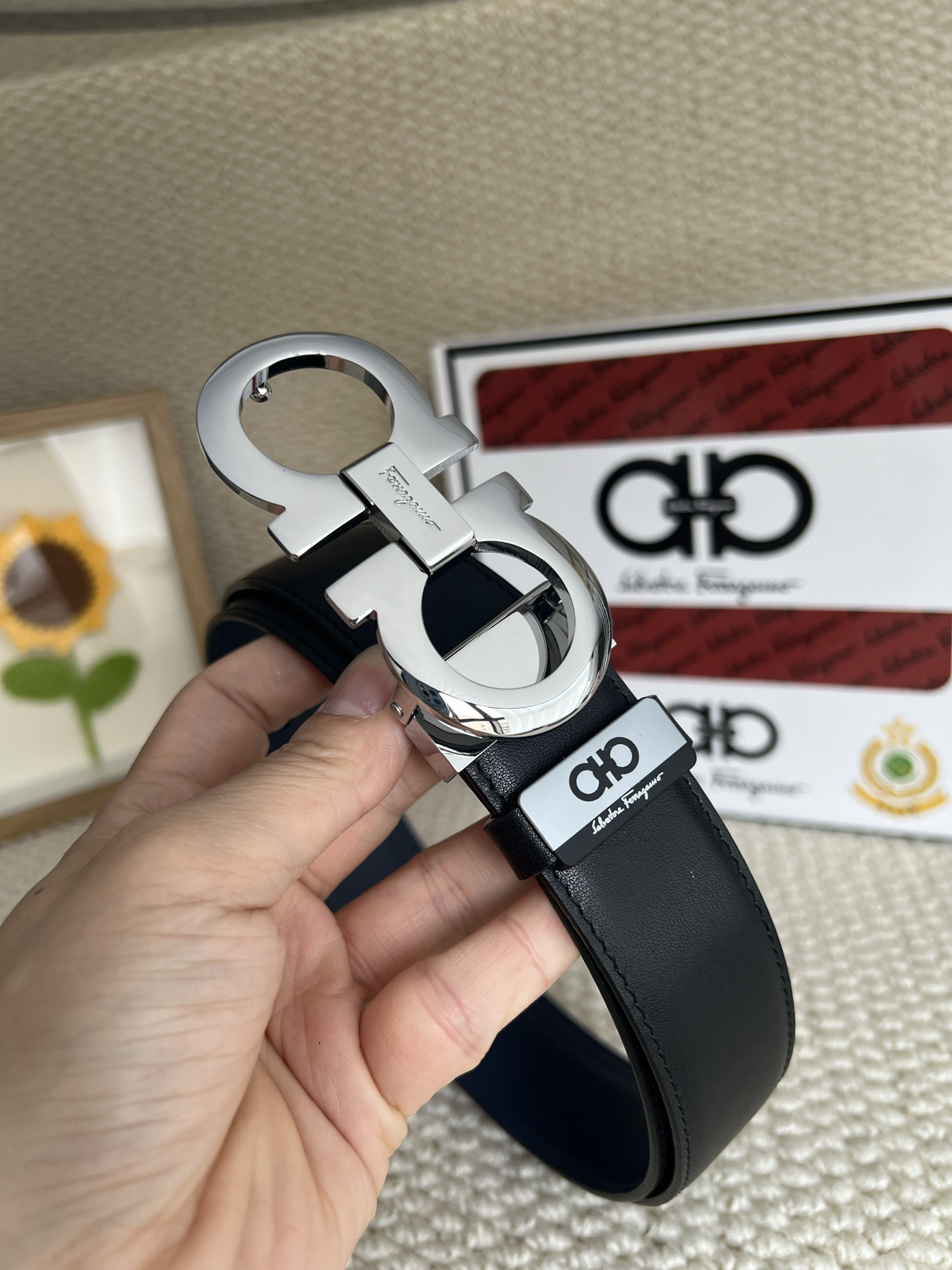 [TOP] Ferragamo Men's Belt 3.5cm - Black - 711 Luxury