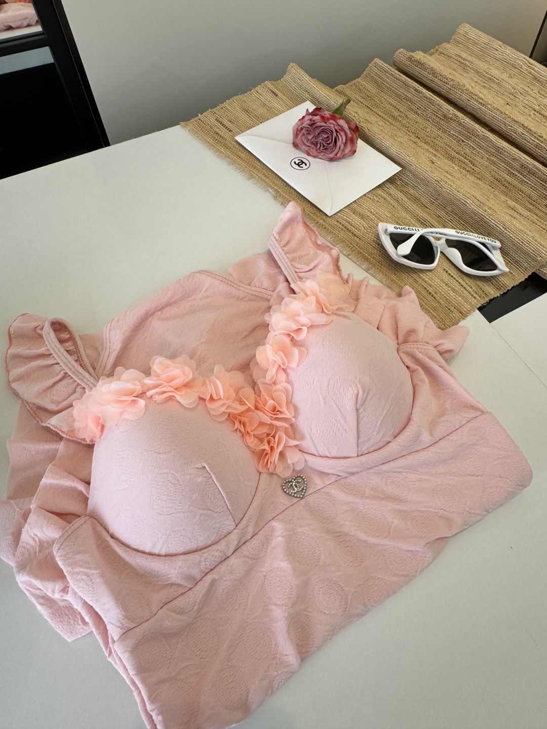 [TOP] CHANEL One-Piece Swimsuit - Pink