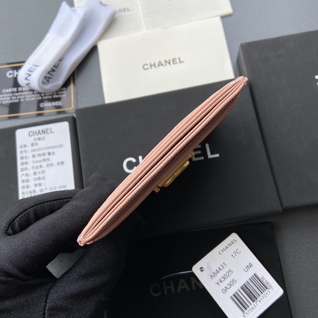 [TOP] CHANEL Leboy Cardholder - Pink - GHW - 711 Luxury