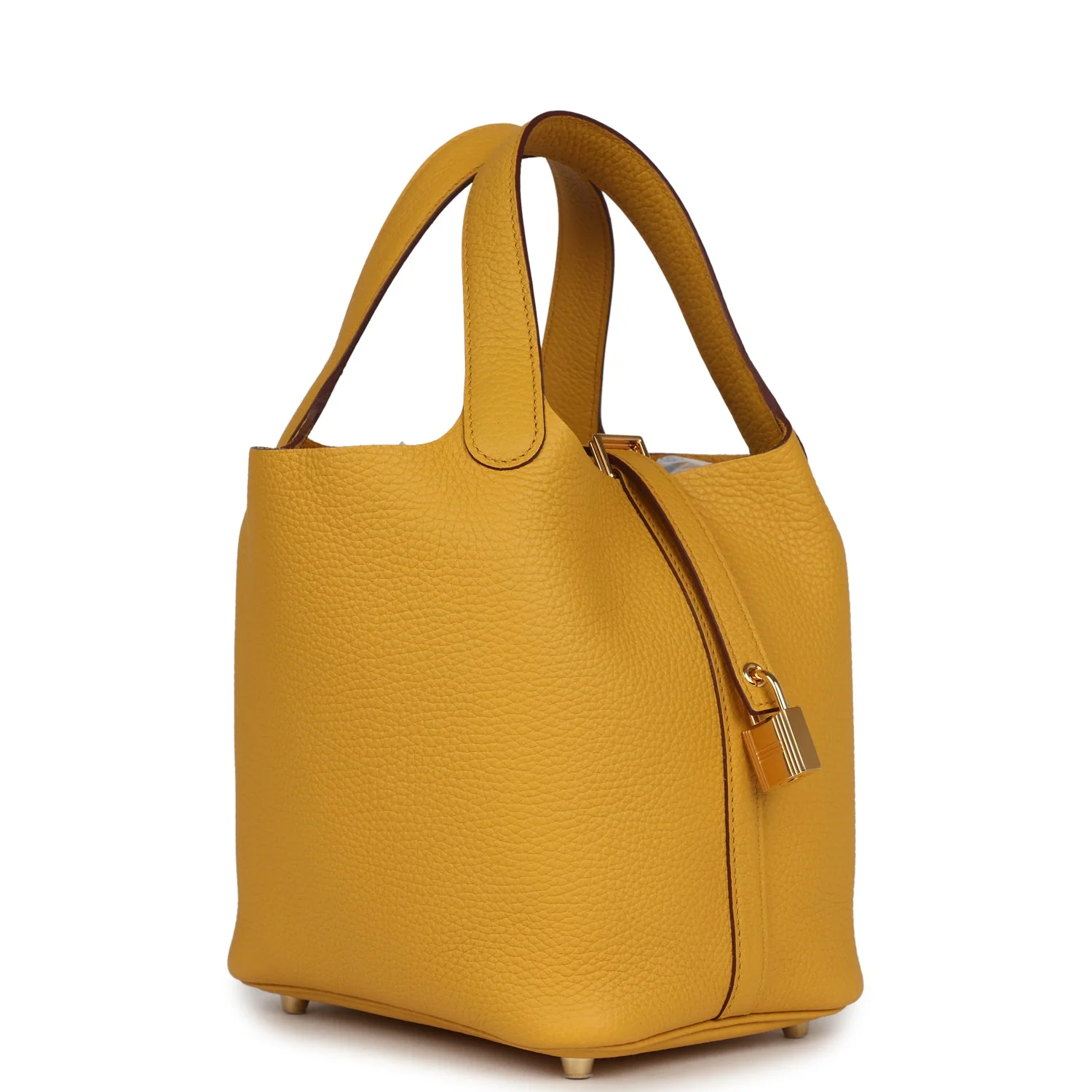 Hermes Picotin Lock  Jaune Ambre Clemence Gold Hardware