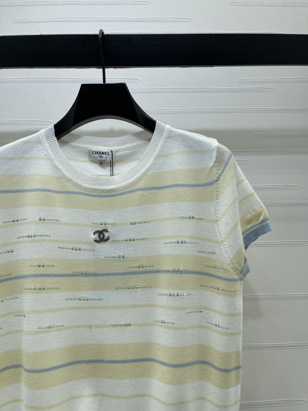 [TOP] CHANEL Knit Top - White and Yellow - 711 Luxury