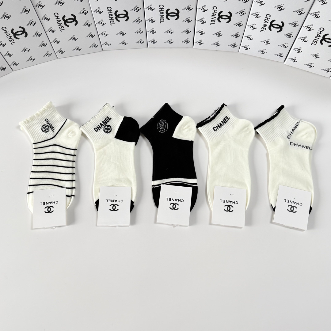 [TOP] CHANEL Socks - 5 Pieces as a Set - 711 Luxury