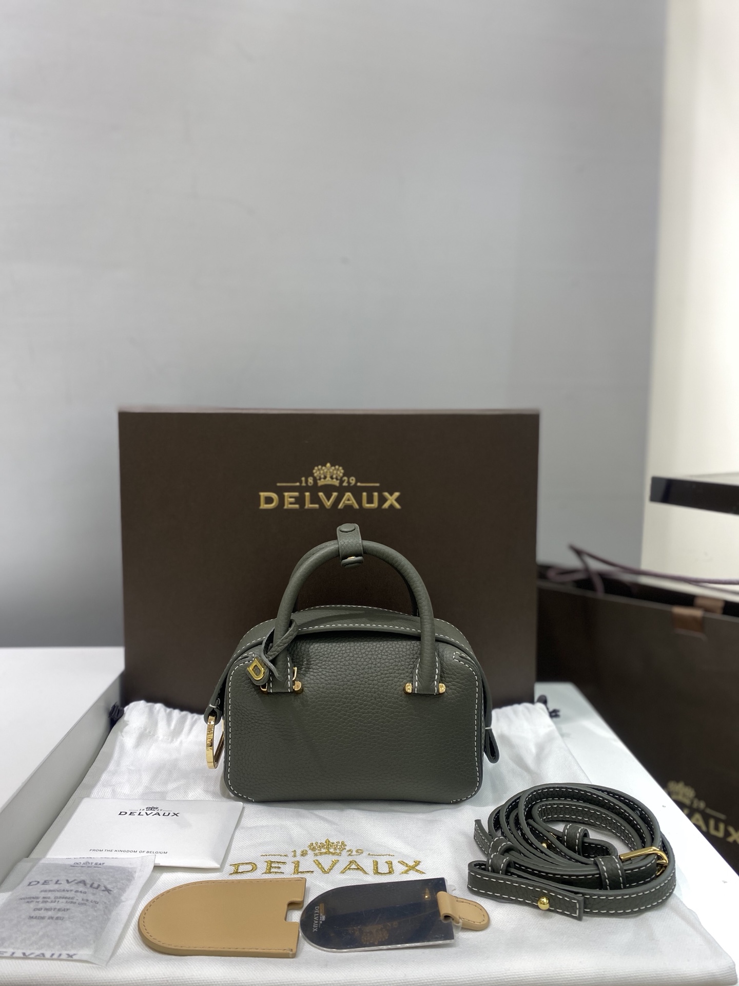 [TOP] Delvaux Cool Box Nano Bag 16cm - Dark Green - 711 Luxury