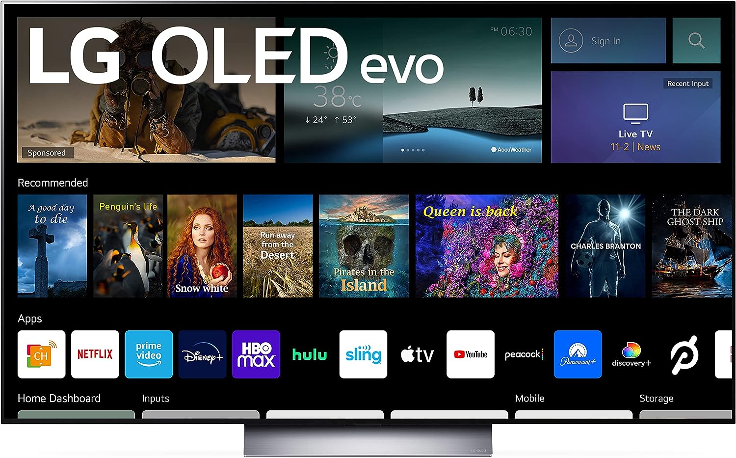 LG C2 Series 55-Inch Class OLED evo Smart TV OLED55C2PUA, 2022 - AI-Powered 4K TV, Alexa Built-in, Dark Silver