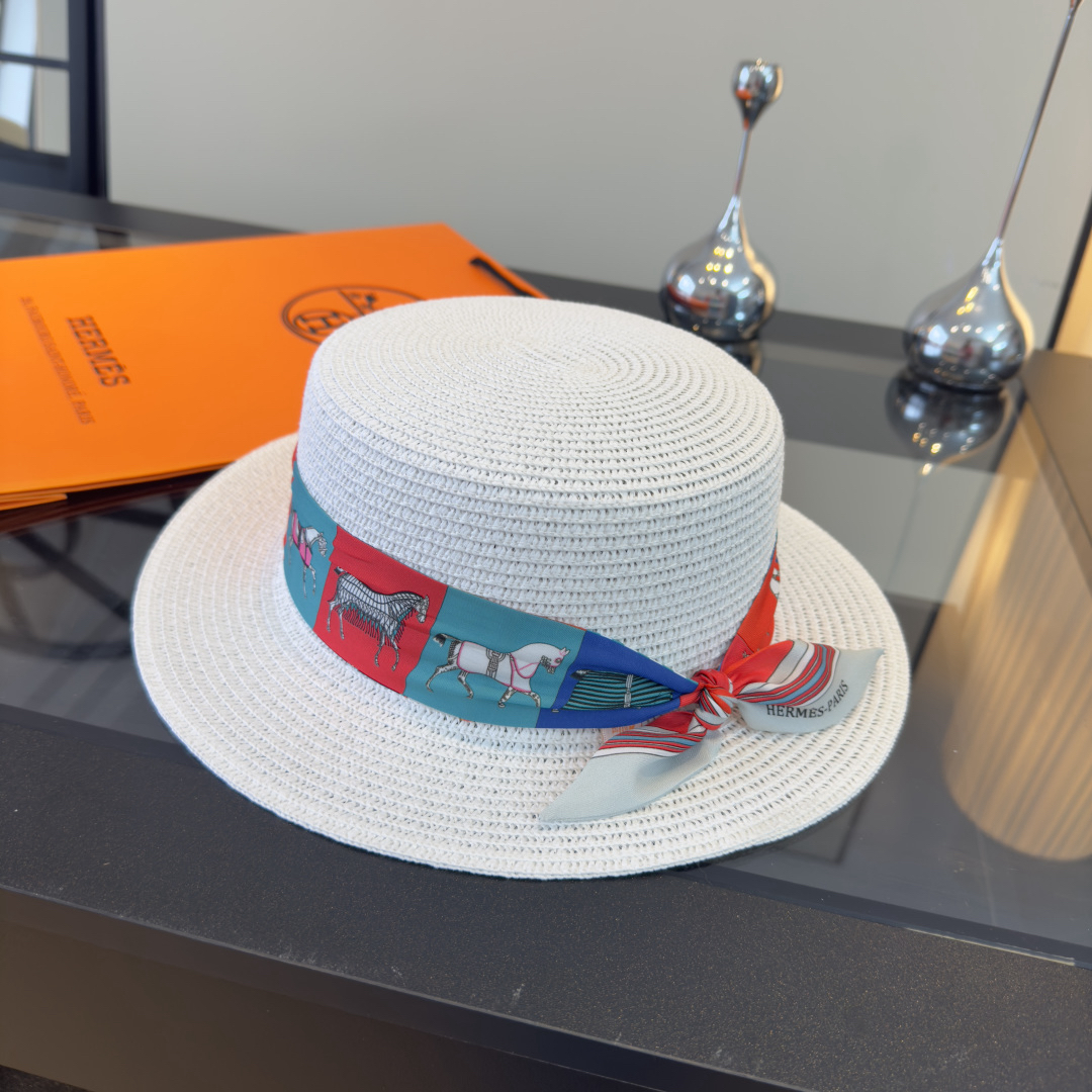 [TOP] HERMES Hat - White - 711 Luxury
