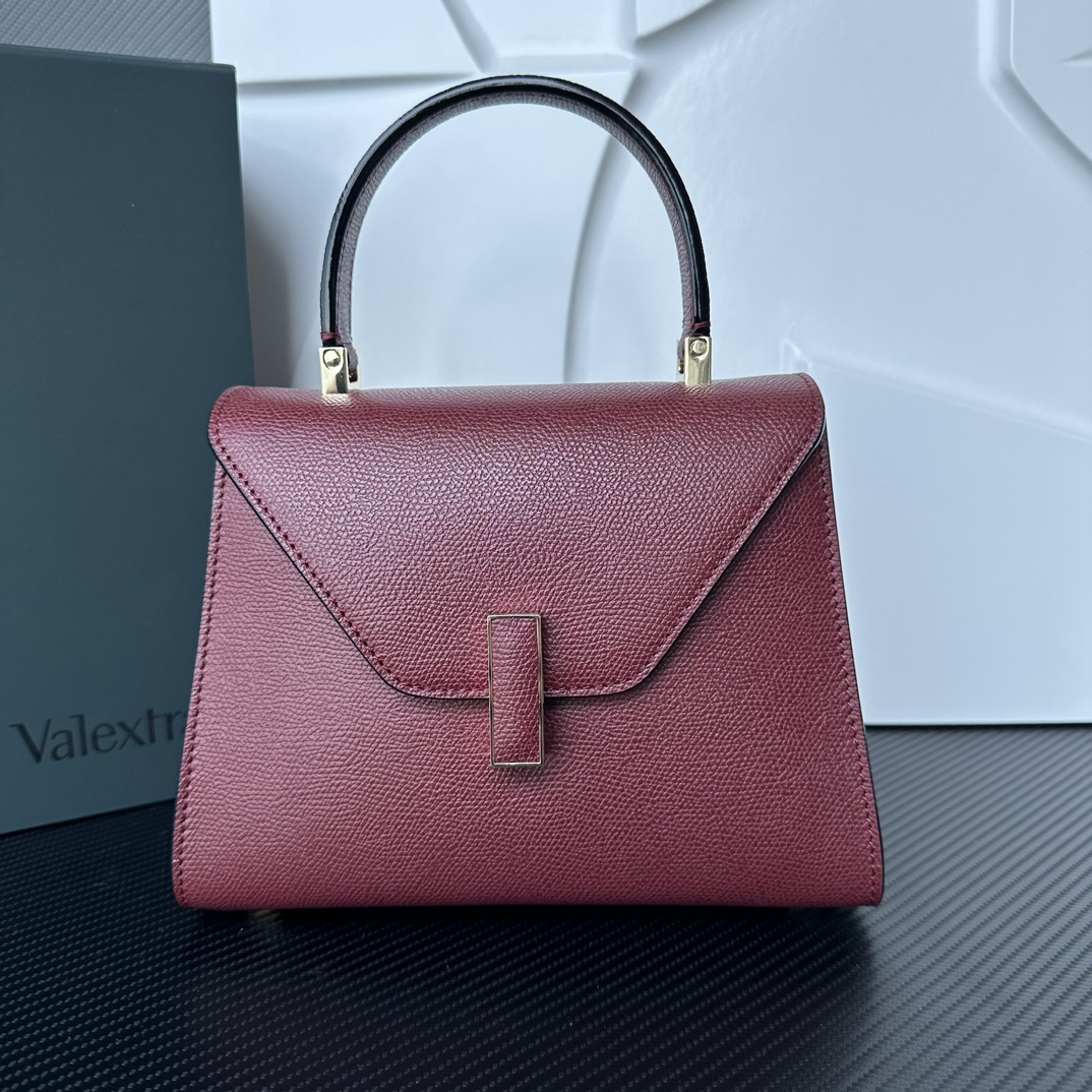 [TOP] VALEXTRA lside Bag 22x16.5x12cm - Red - 711 Luxury