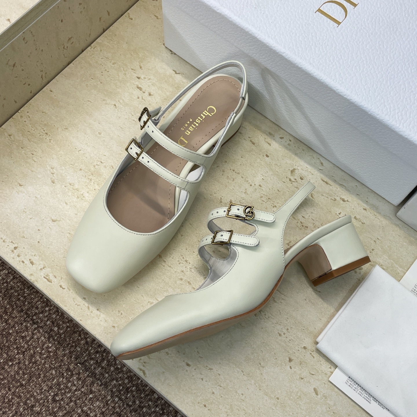 [TOP] Christian Dior Cherie Mules Low Heel - 2 Color