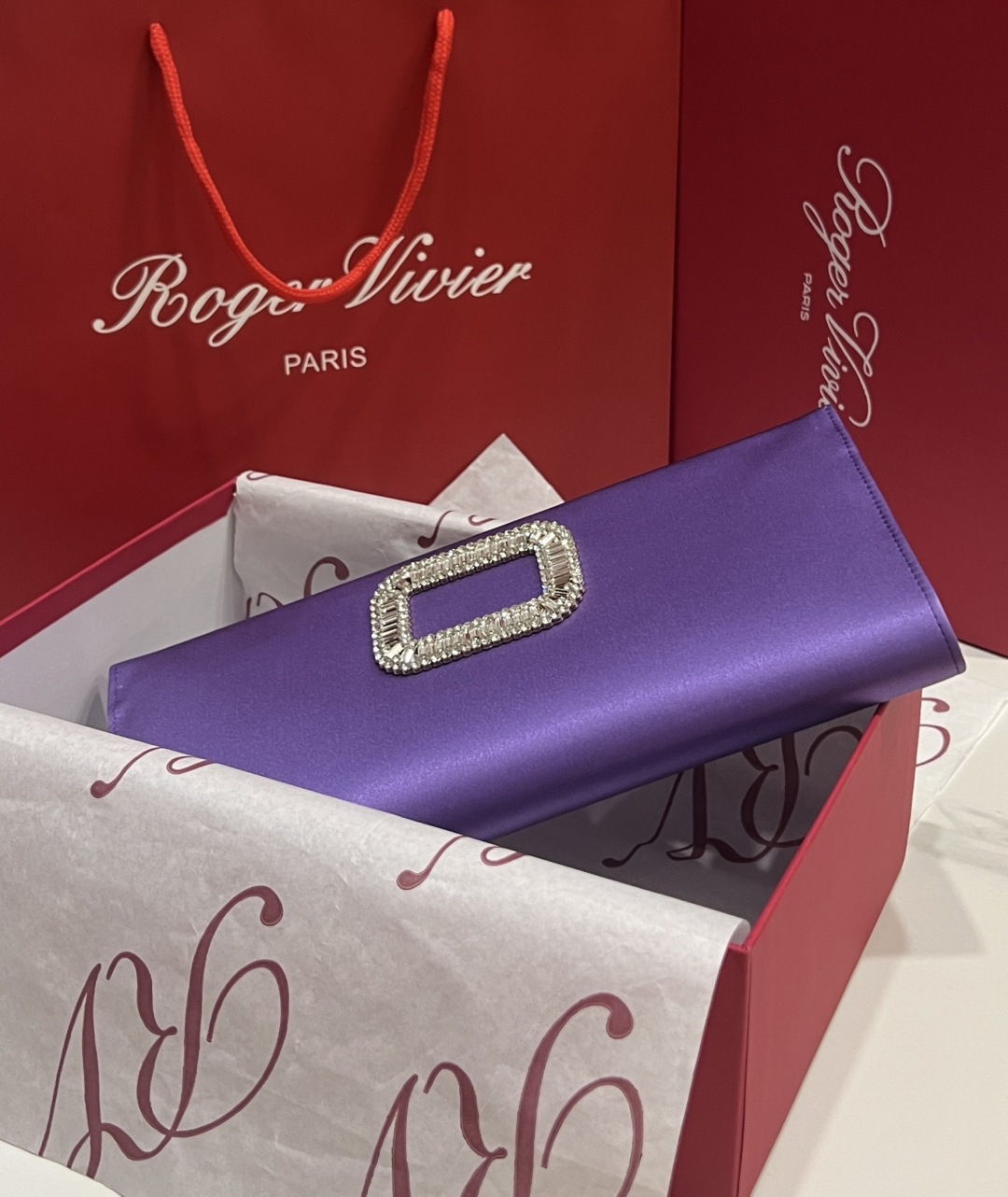 [TOP] ROGER VIVIER Diamond Bag 27 CM - Purple - 711 Luxury
