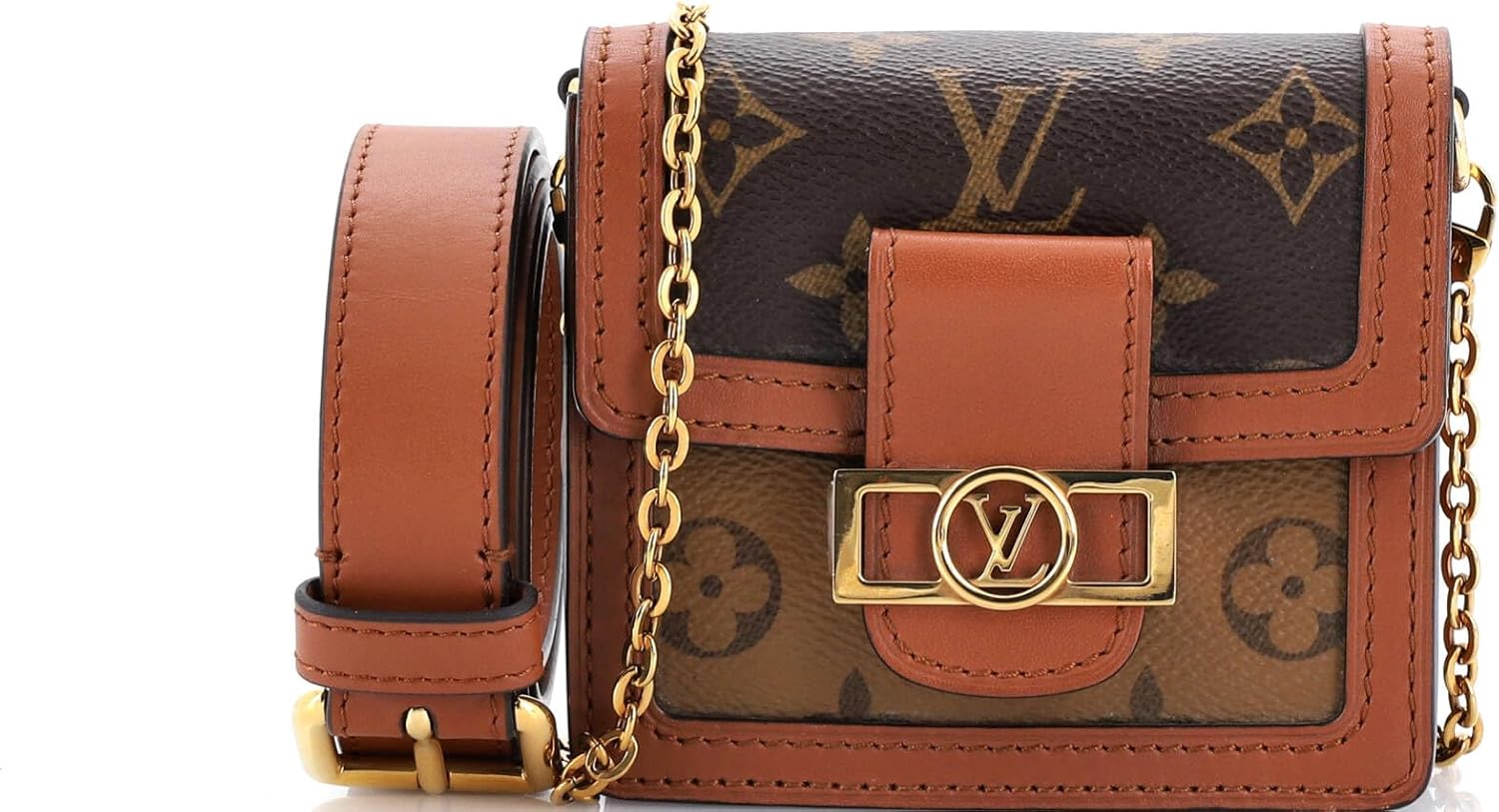 Louis Vuitton, Pre-Loved Dauphine Bumbag Reverse Monogram Canvas BB, Brown