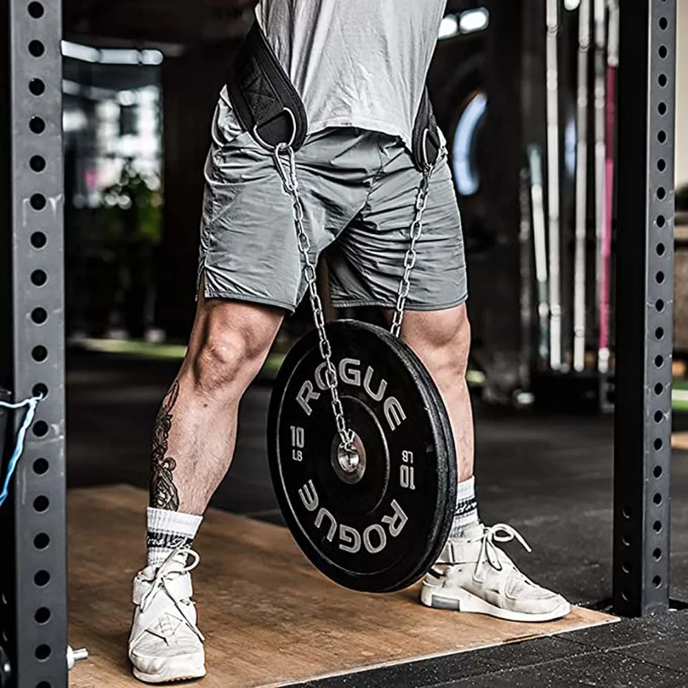 Heavy Duty Weight Lifting Belt with Chain