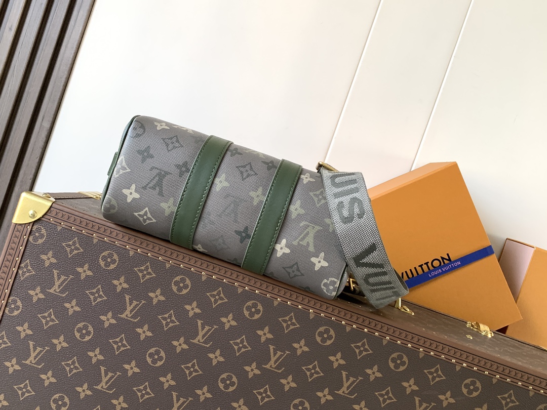 [TOP] Louis Vuitton LV Keepall Bandoulière 25 Bag Monogram Surplus 15 x 11 x 25cm - Army Green