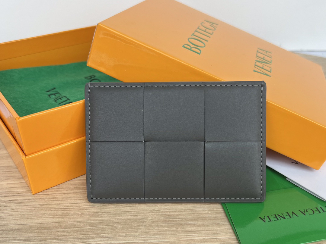 [TOP] Bottega Veneta BV Cowhide  Card Holder  11x7.5cm - Black - 711 Luxury