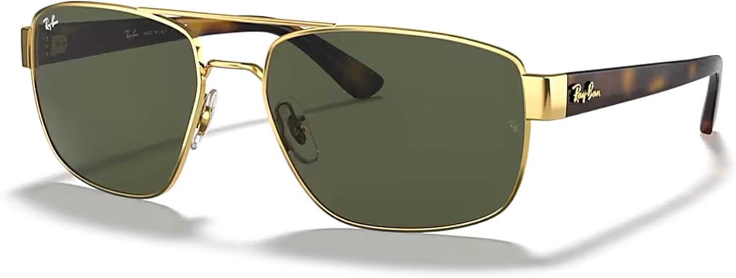 Ray-Ban RB3663 Rectangle Sunglasses for Men +BUNDLE with ACCESSORY EYEWEAR KIT