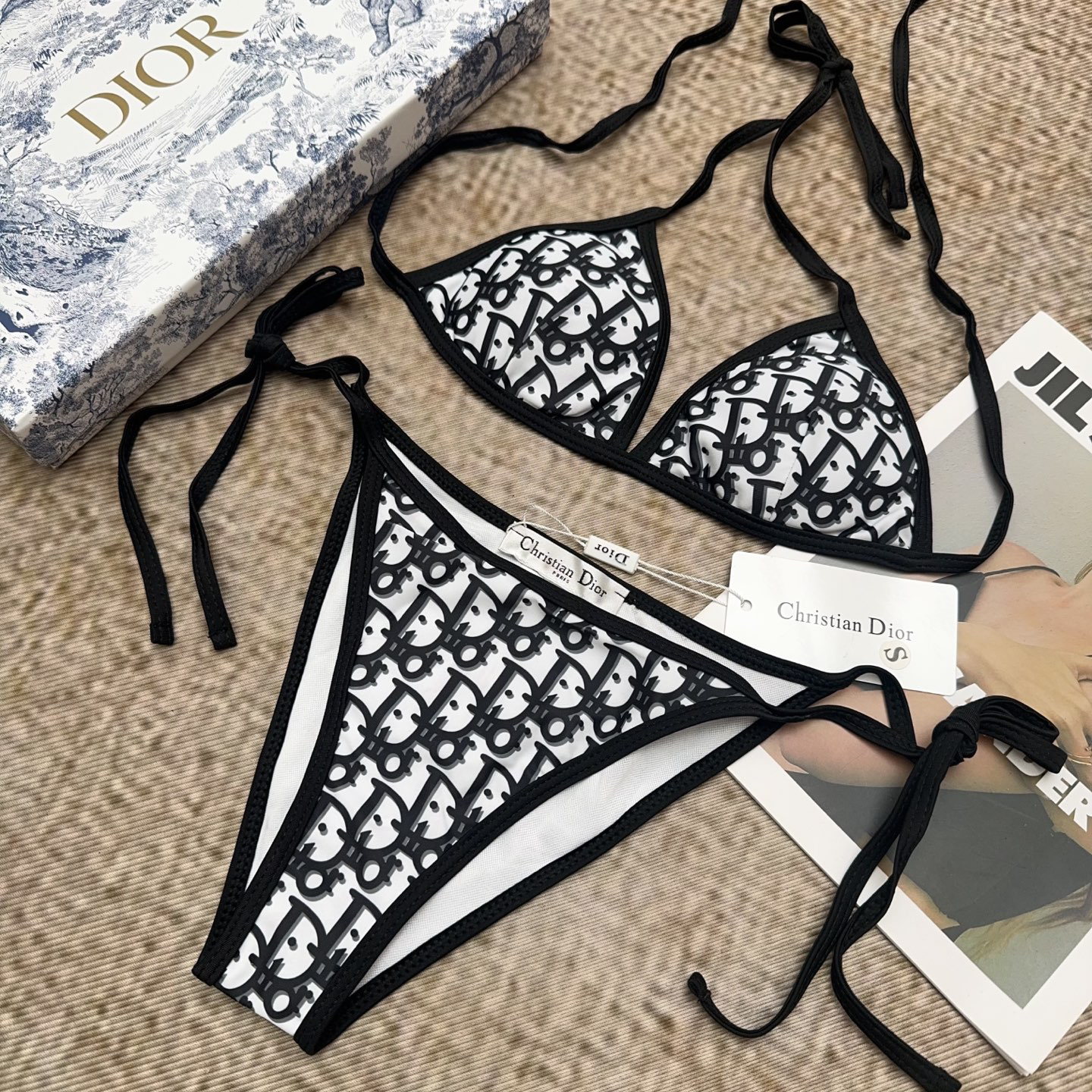 [TOP] Christian Dior Bikini Swimsuit - Black - 711 Luxury