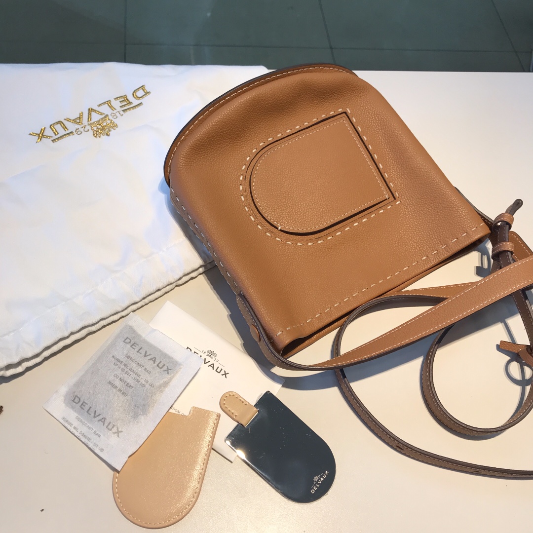 [TOP] Delvaux Bucket Bag Cowhide 20x10x20cm - Brown - 711 Luxury