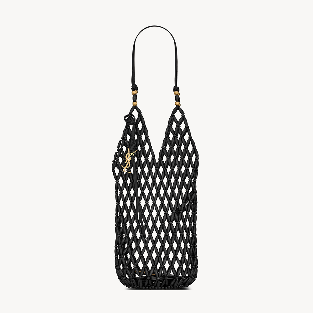 Saint Laurent beige Accessory Saint Laurent Supple Bucket in Wood Beads in Beige #388613 View 2 | Nigo Office