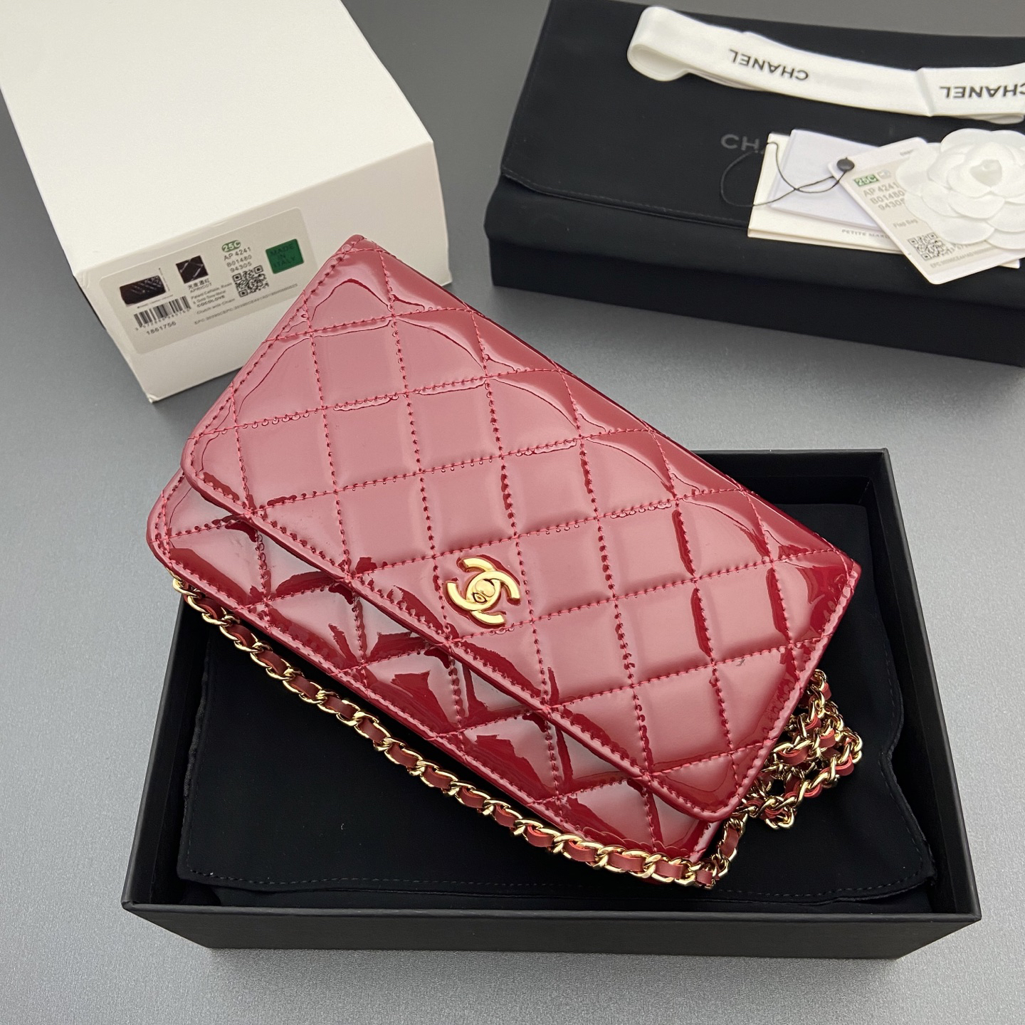 [TOP] CHANEL Woc Bag  20-13-3.5cm - Claret