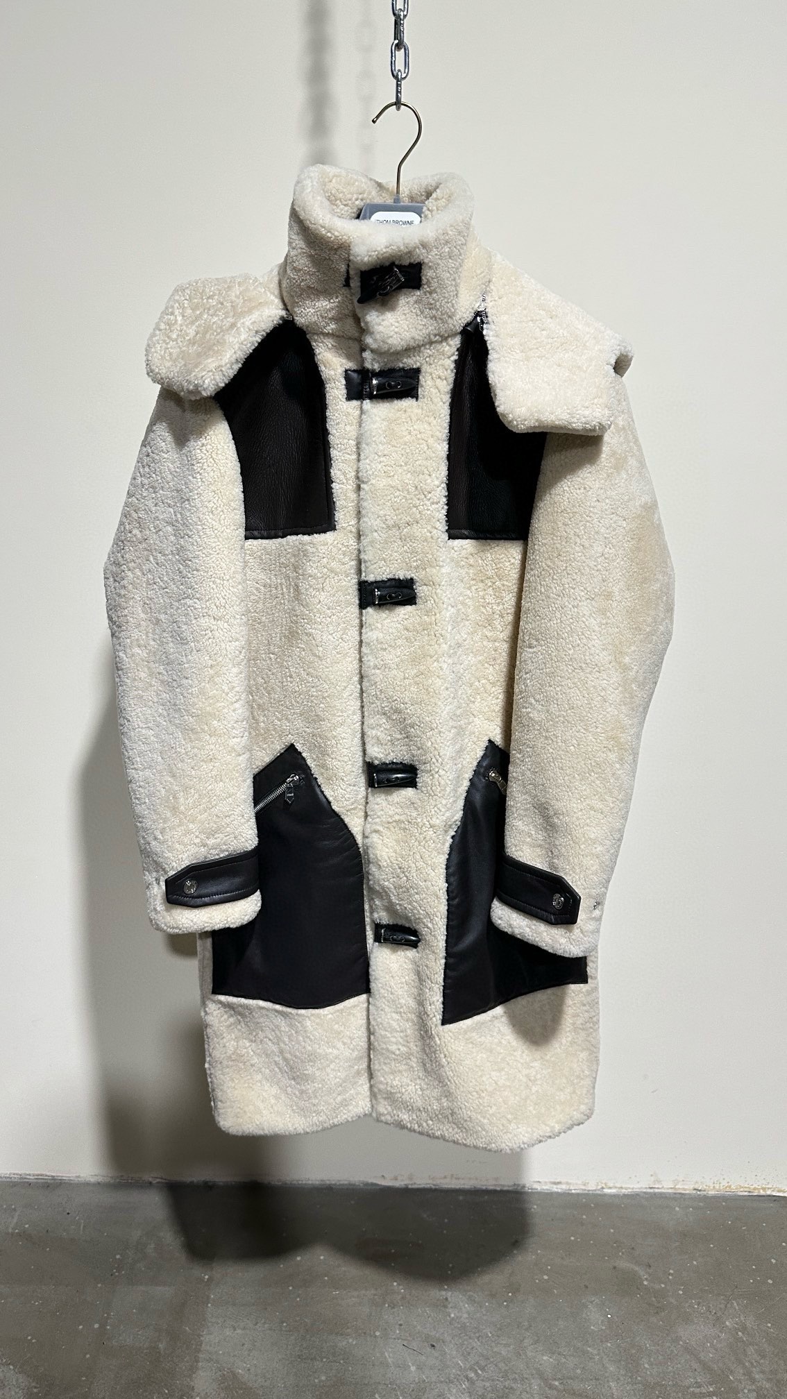Designer Clothing Hermès Shearling One-piece Horn Button Jacket #185508 View 2 | Nigo Office