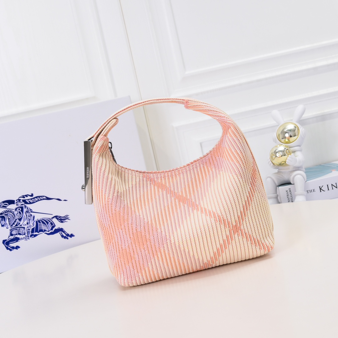 [TOP] BURBERRY Plaid Bag 21.5 x 10.5 x 23cm - Pink - 711 Luxury
