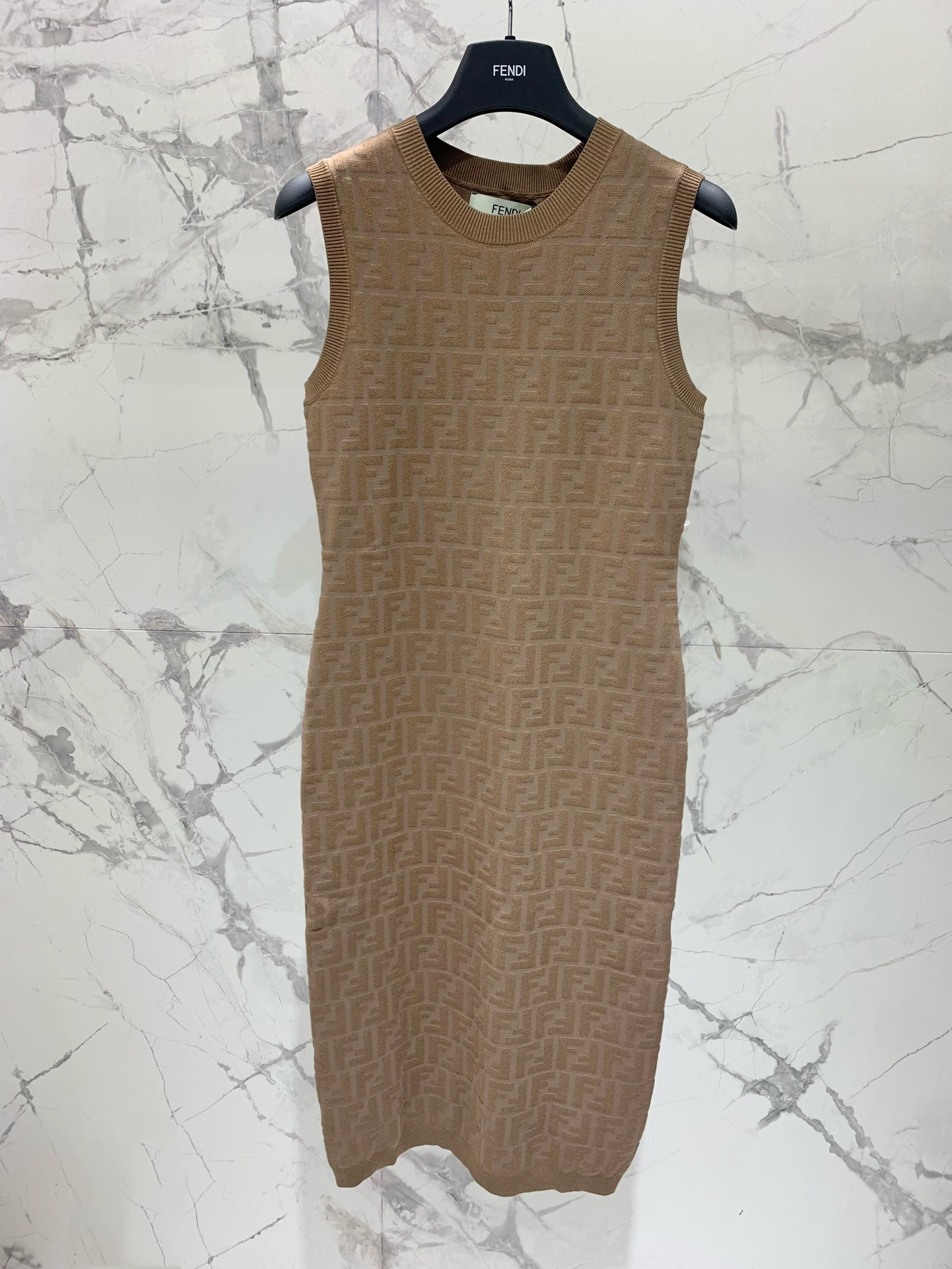 [TOP] FENDI FF Dress - Khaki - 711 Luxury
