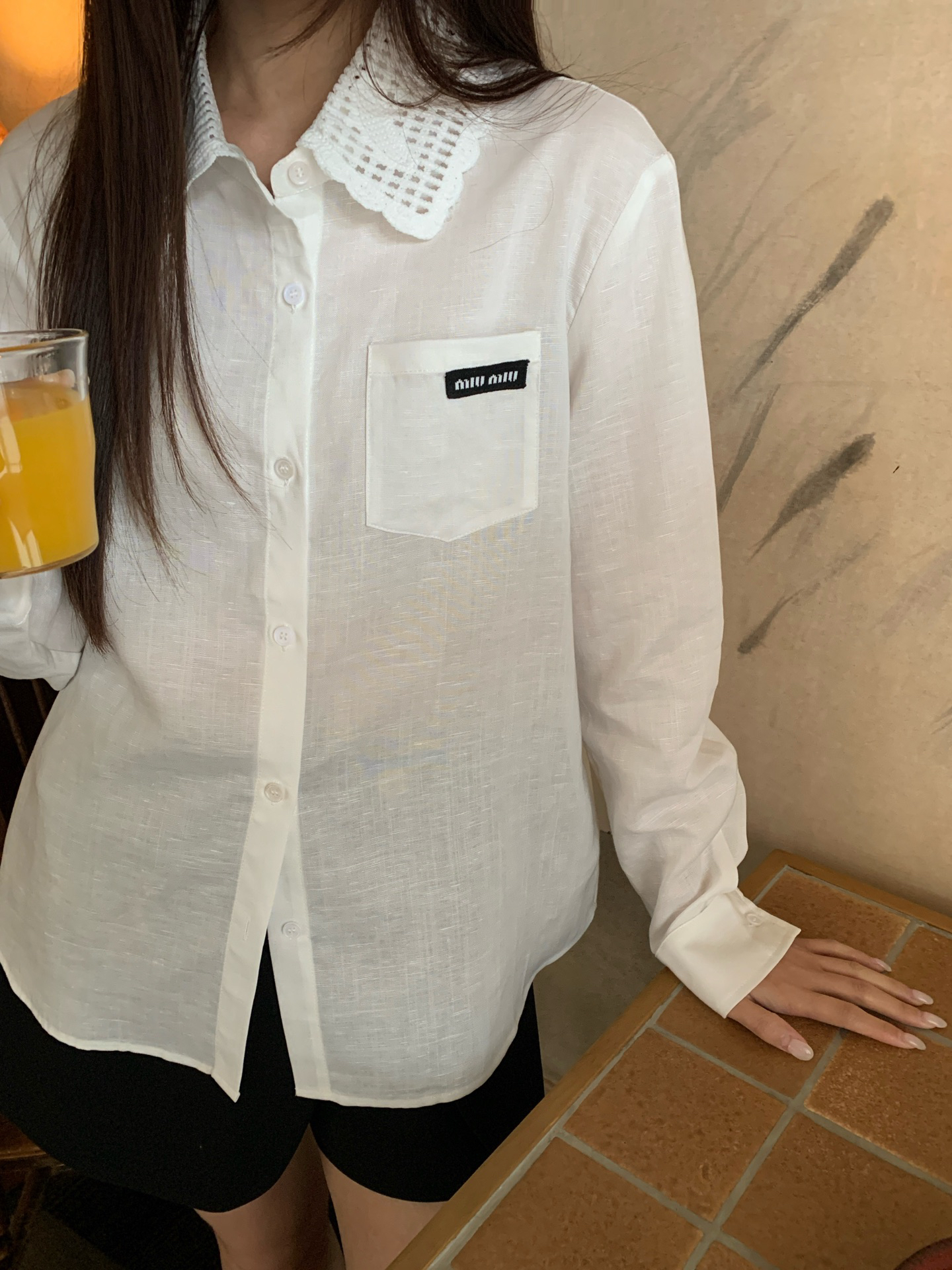 [TOP] Miu Miu Shirt - White