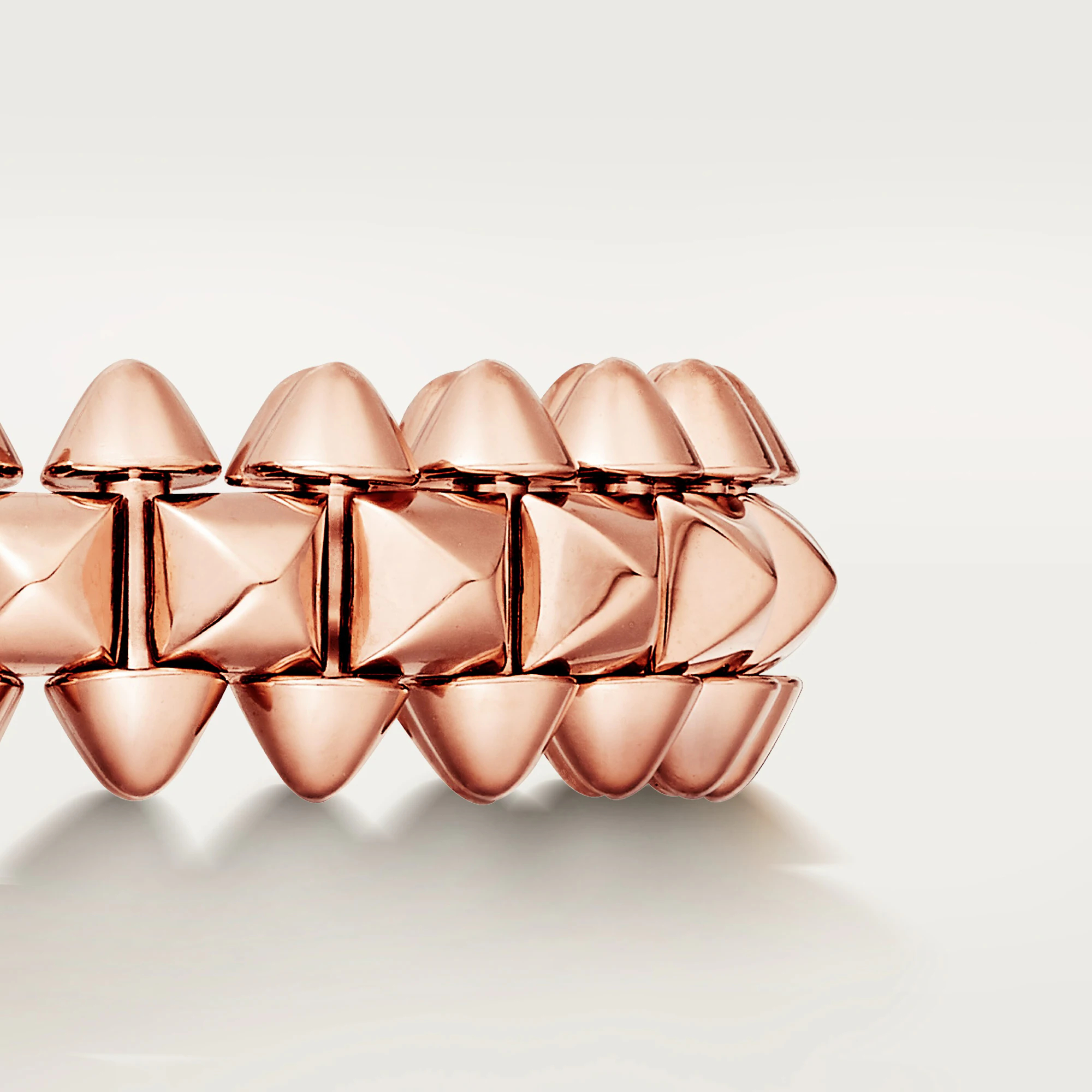 Carty Bullet Ring, Rose Gold, Single Row