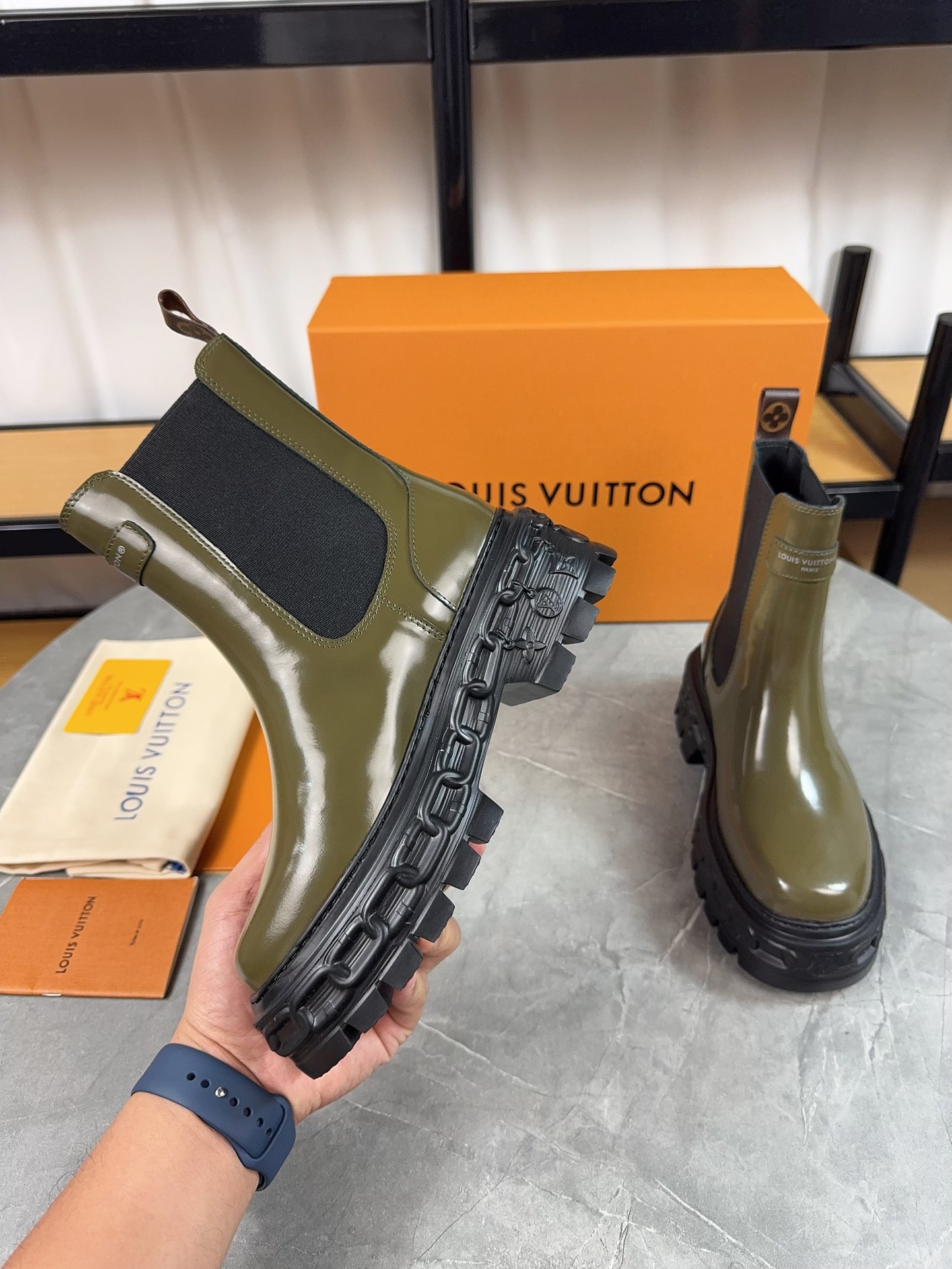 [TOP] Louis Vuitton LV Boots - Military Green - 711 Luxury