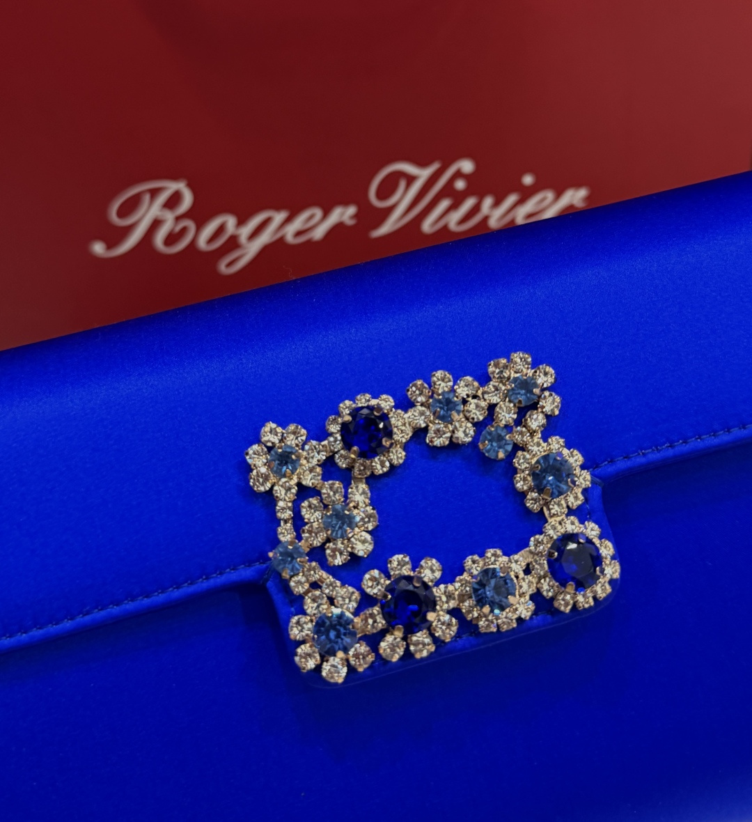 [TOP] ROGER VIVIER Diamond Bag 24-13-3 CM - Blue - 711 Luxury