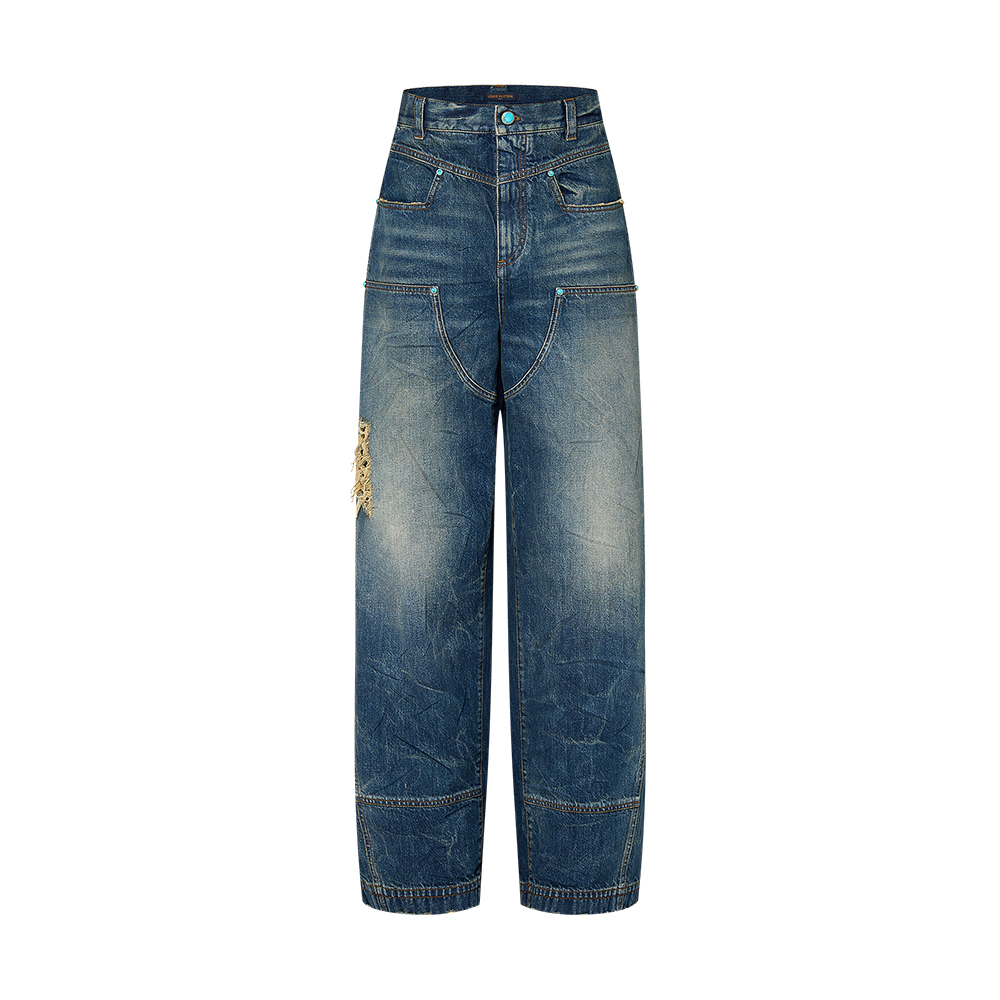 Louis Vuitton turquoise Clothing LOUIS VUITTON Turquoise Western Jeans #388149 | Nigo Office