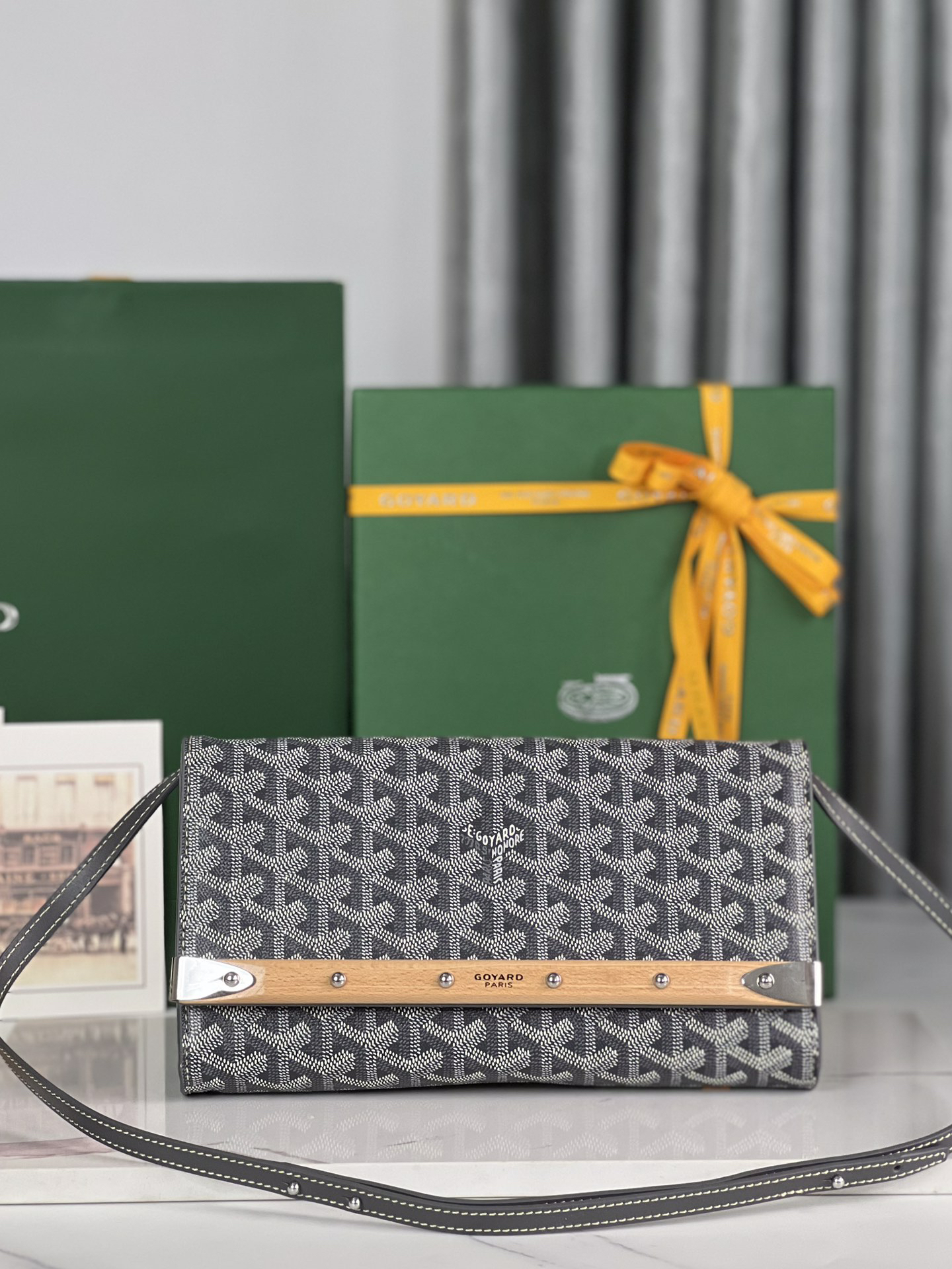 [TOP] Goyard Monte-Carlo Handbag 25×14.5×4cm - Gray & SHW - 711 Luxury