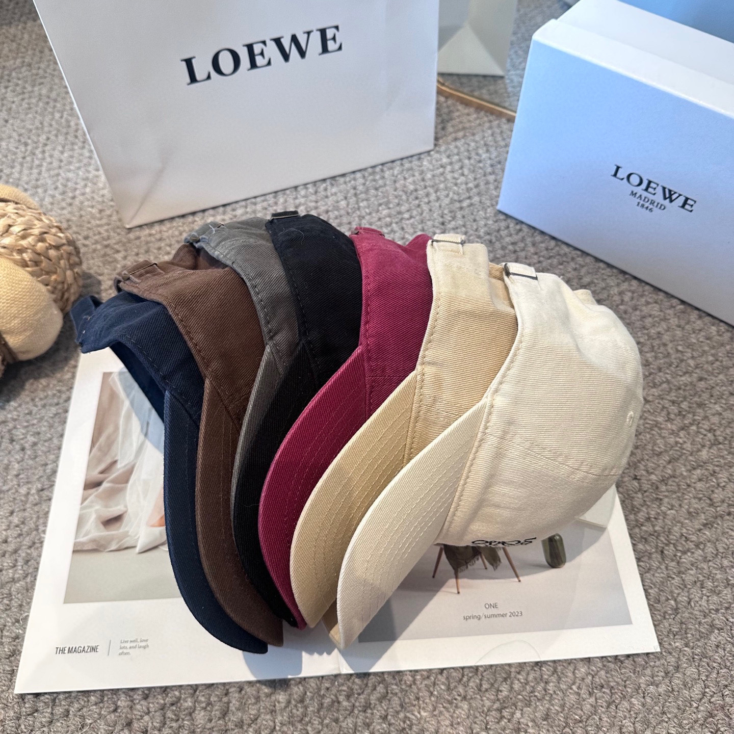 [TOP] LOEWE Baseball Cap - Grey - 711 Luxury